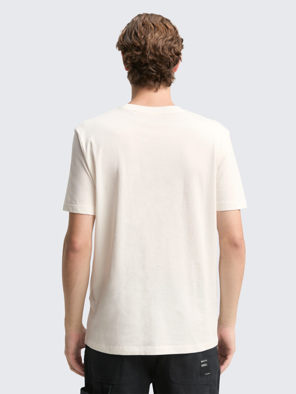 Thumbnail - TOM TAILOR DENIM Herren T-Shirt mit Print, weiß, Uni, Gr. XL