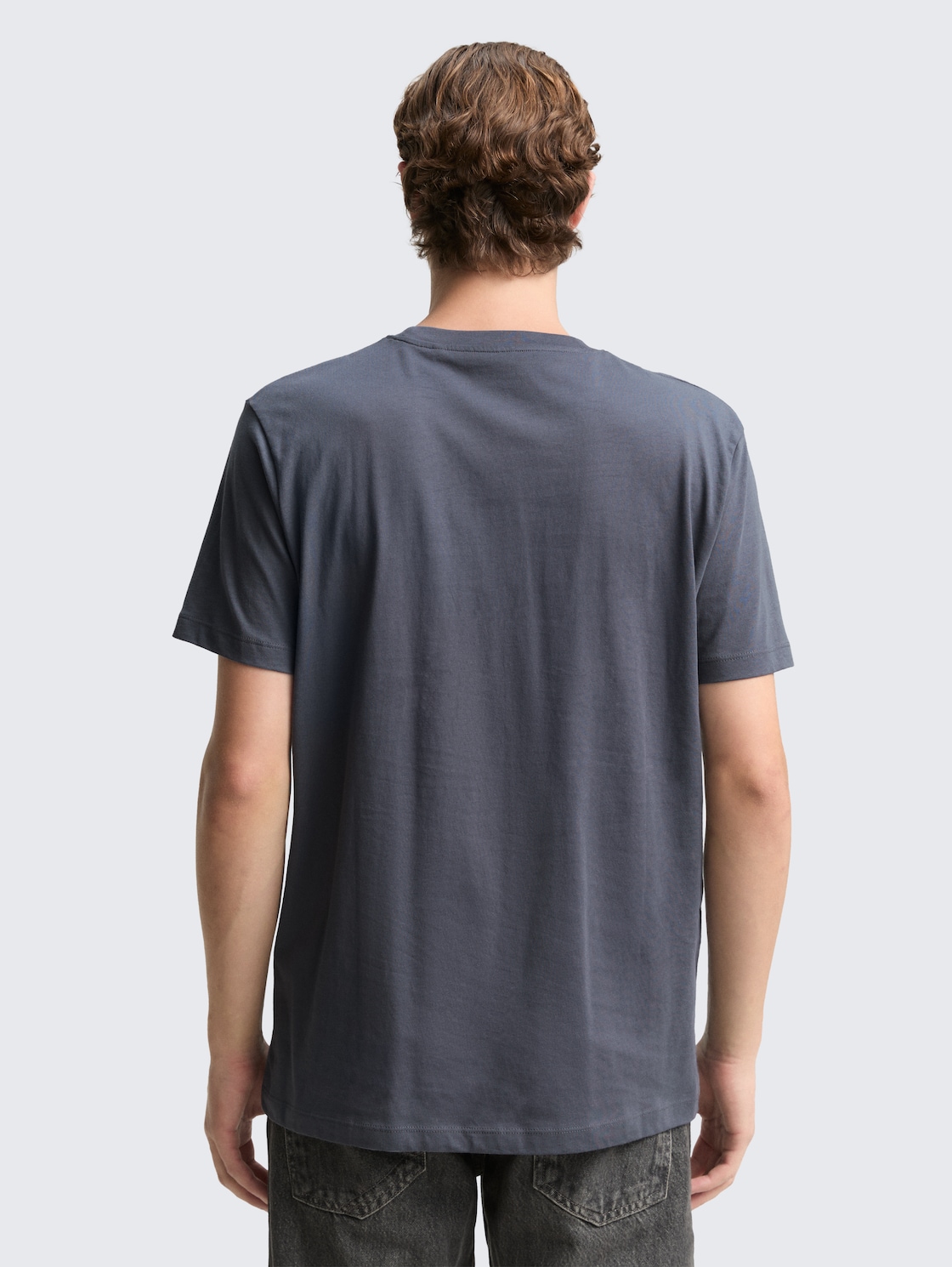 Thumbnail - TOM TAILOR DENIM Herren T-Shirt mit Print, bunt, Uni, Gr. S