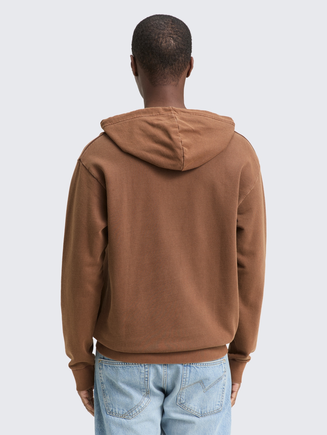 Thumbnail - TOM TAILOR DENIM Herren Overdyed Hoodie Sweatshirt, braun, Uni, Gr. L