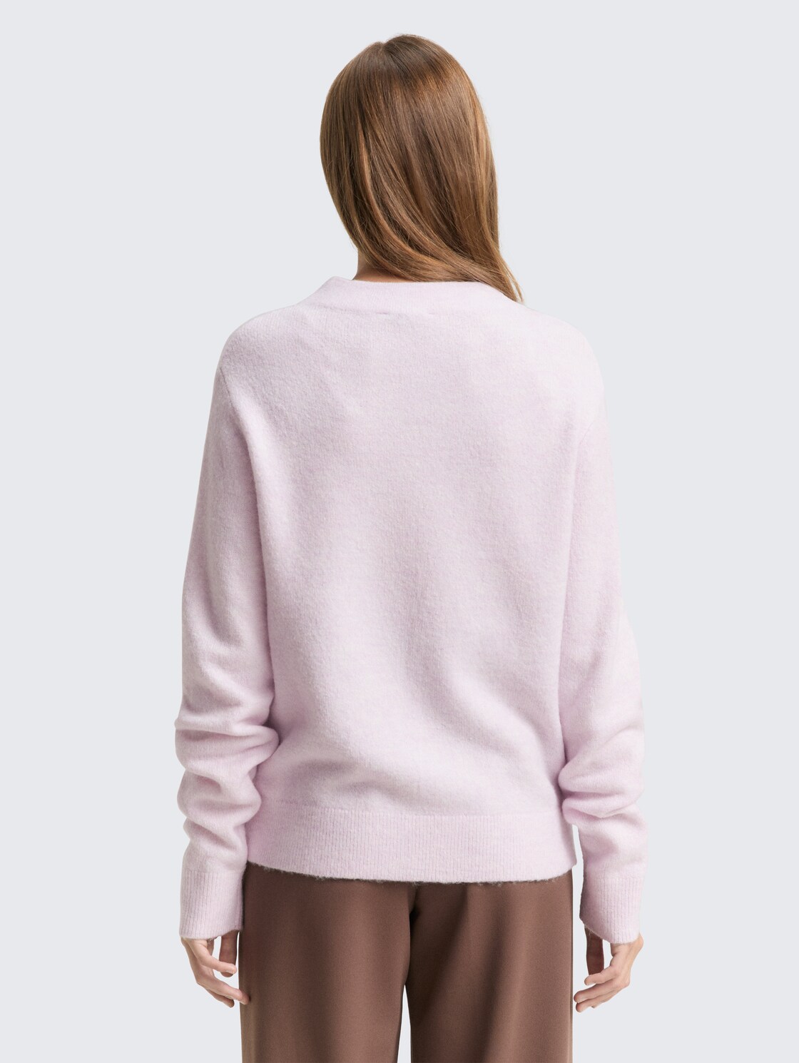 Thumbnail - TOM TAILOR DENIM Damen Cosy Strickpullover, lila, Meliert, Gr. XL