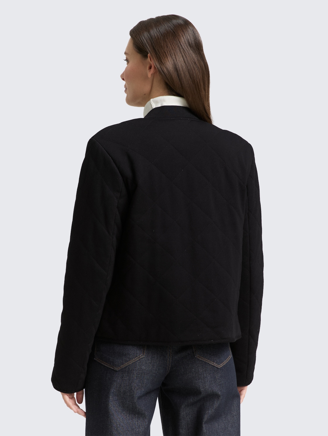 Thumbnail - TOM TAILOR Damen Steppjacke mit Glitzer-Effekt, grau, Uni, Gr. XXXL