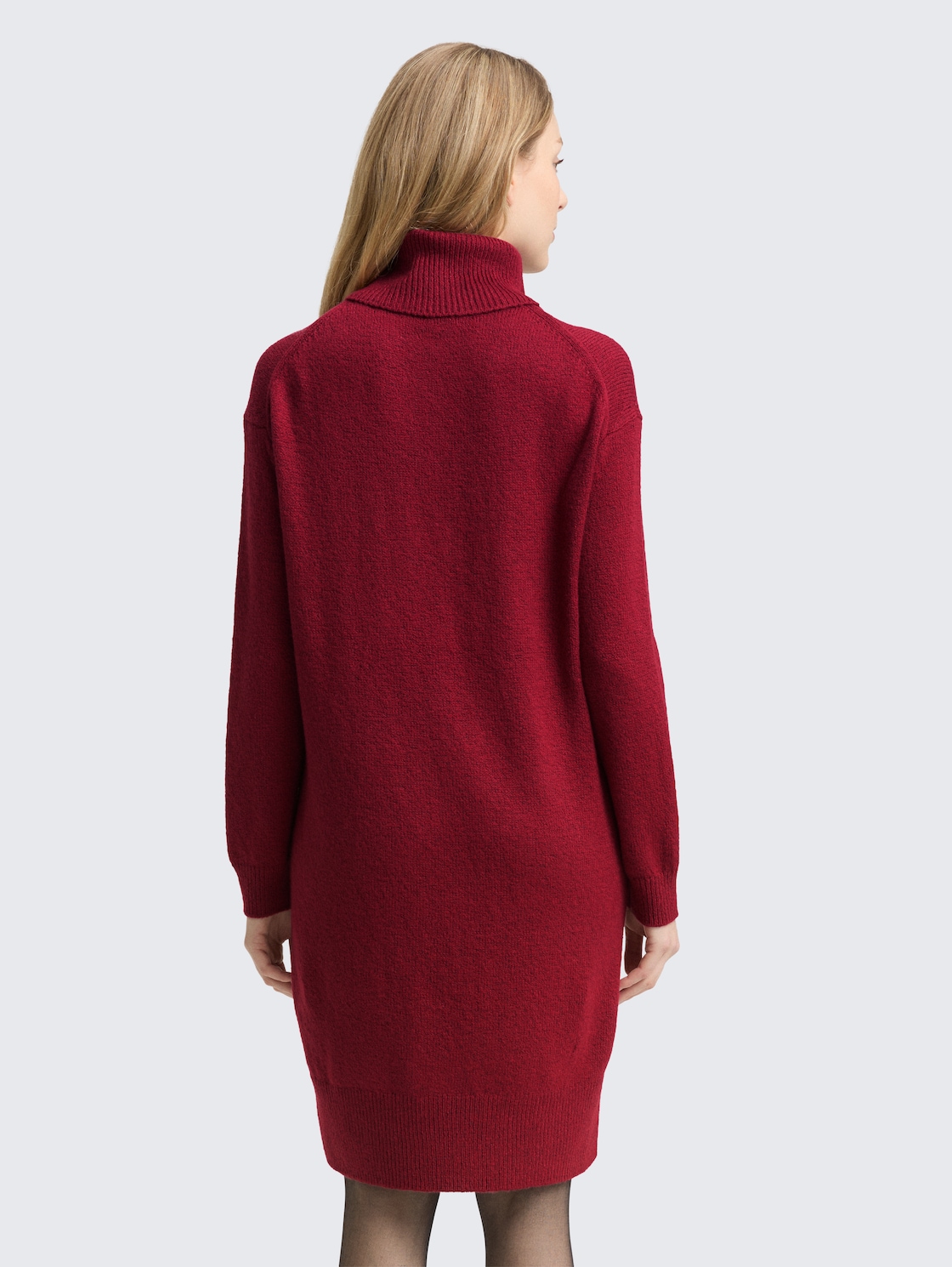 Thumbnail - TOM TAILOR Damen Loose Fit Strickkleid, rot, Meliert, Gr. 42