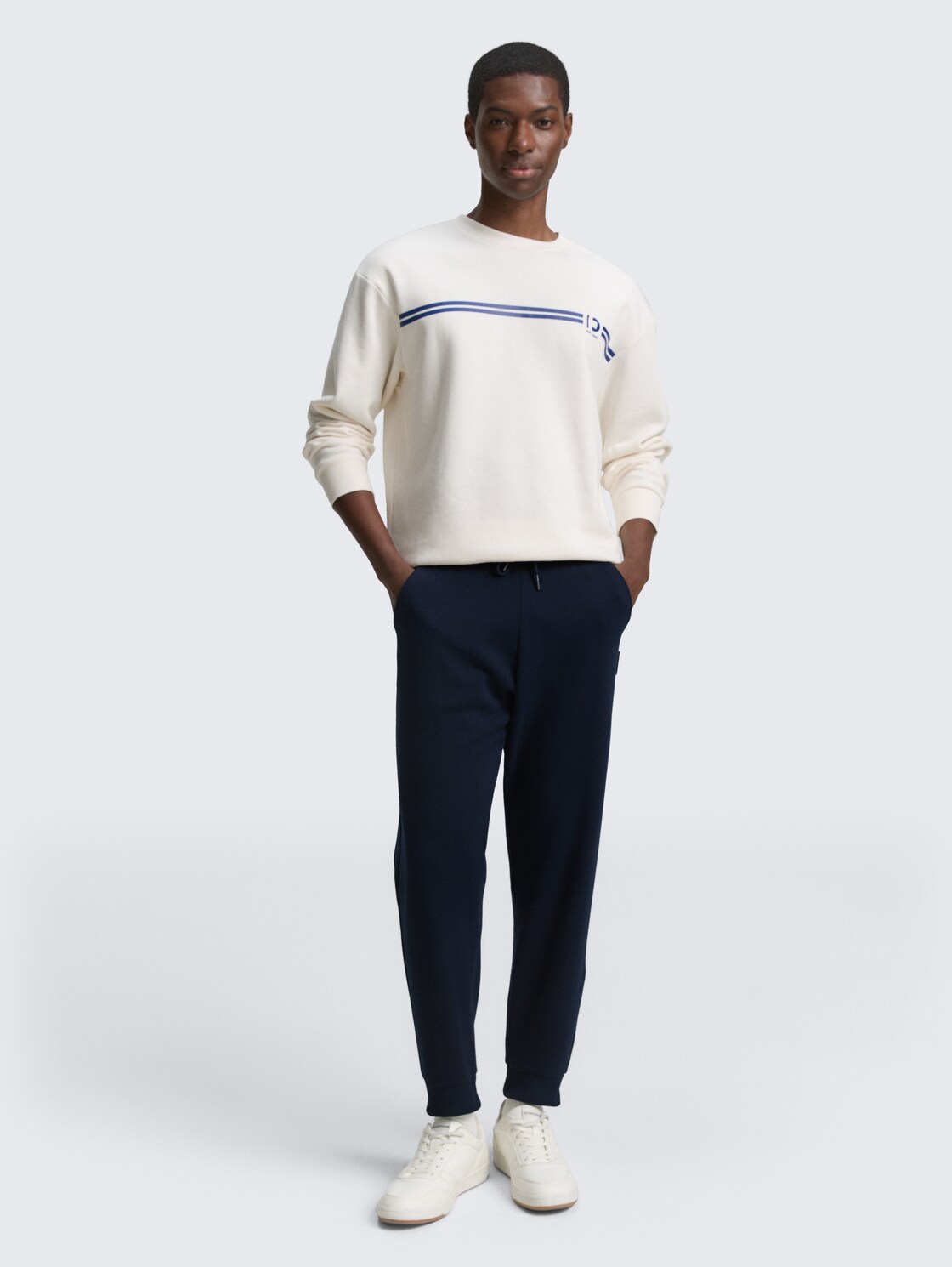 Thumbnail - TOM TAILOR DENIM Herren Jogginghose mit Kordelzug, blau, Uni, Gr. M