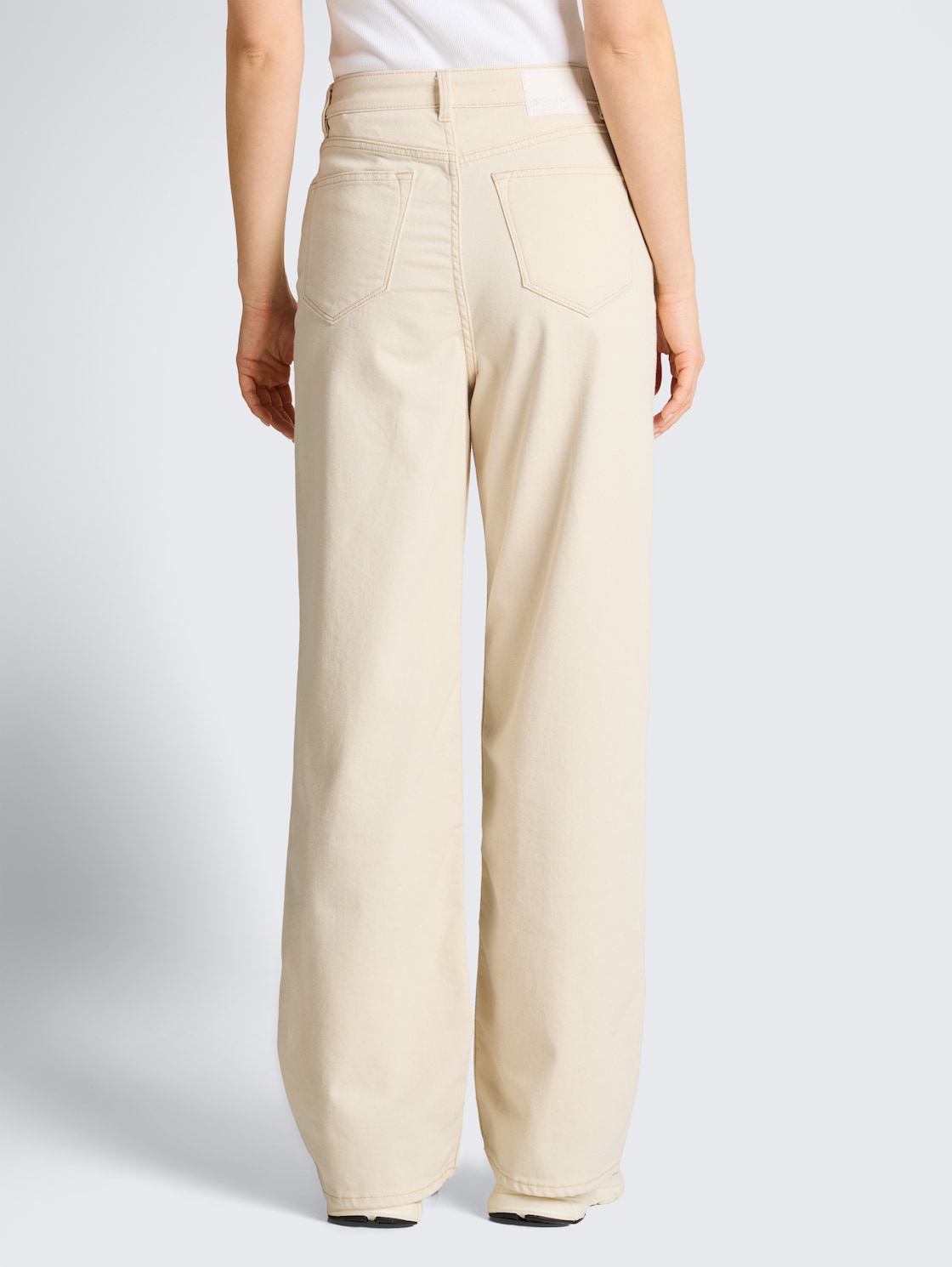 Thumbnail - TOM TAILOR DENIM Damen TTLINOU WIDE High Waist Jeans, weiß, Uni, Gr. XL/32