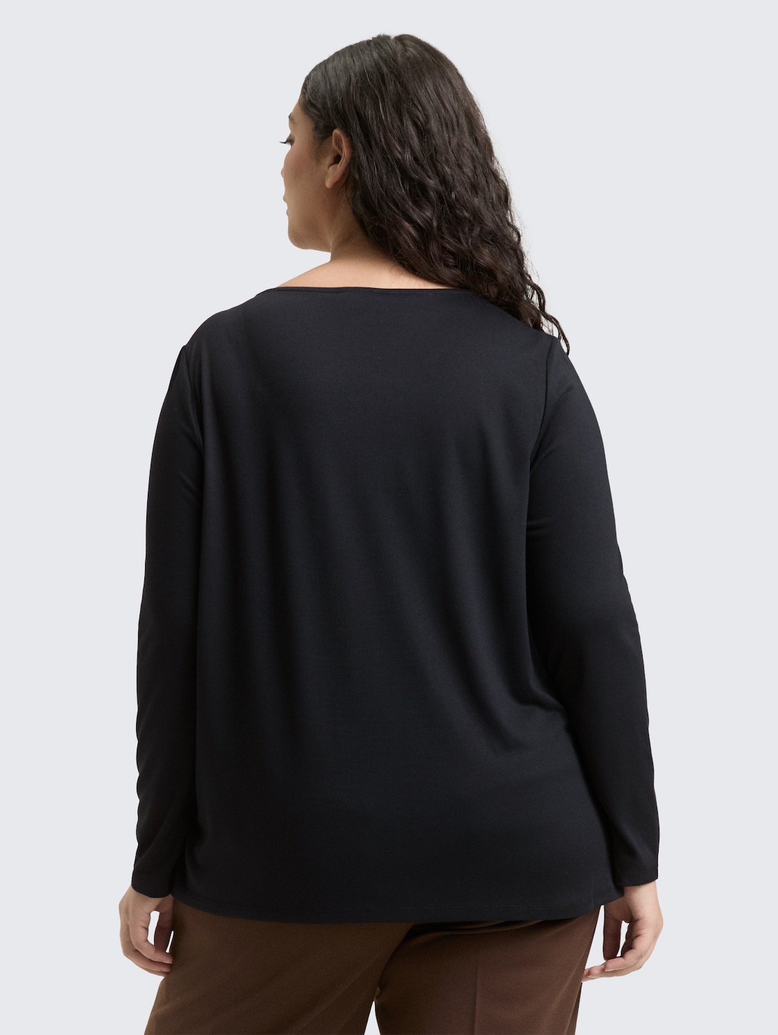 Thumbnail - TOM TAILOR Damen Plus Size - Loose Fit Langarmshirt mit Leo-Print, braun, Animalprint, Gr. 54