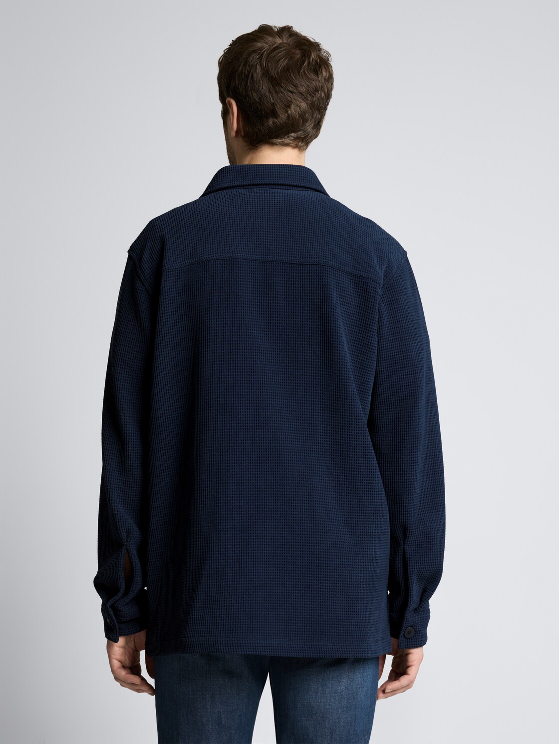 Thumbnail - TOM TAILOR Herren Overshirt mit Taschen, blau, Uni, Gr. XXL