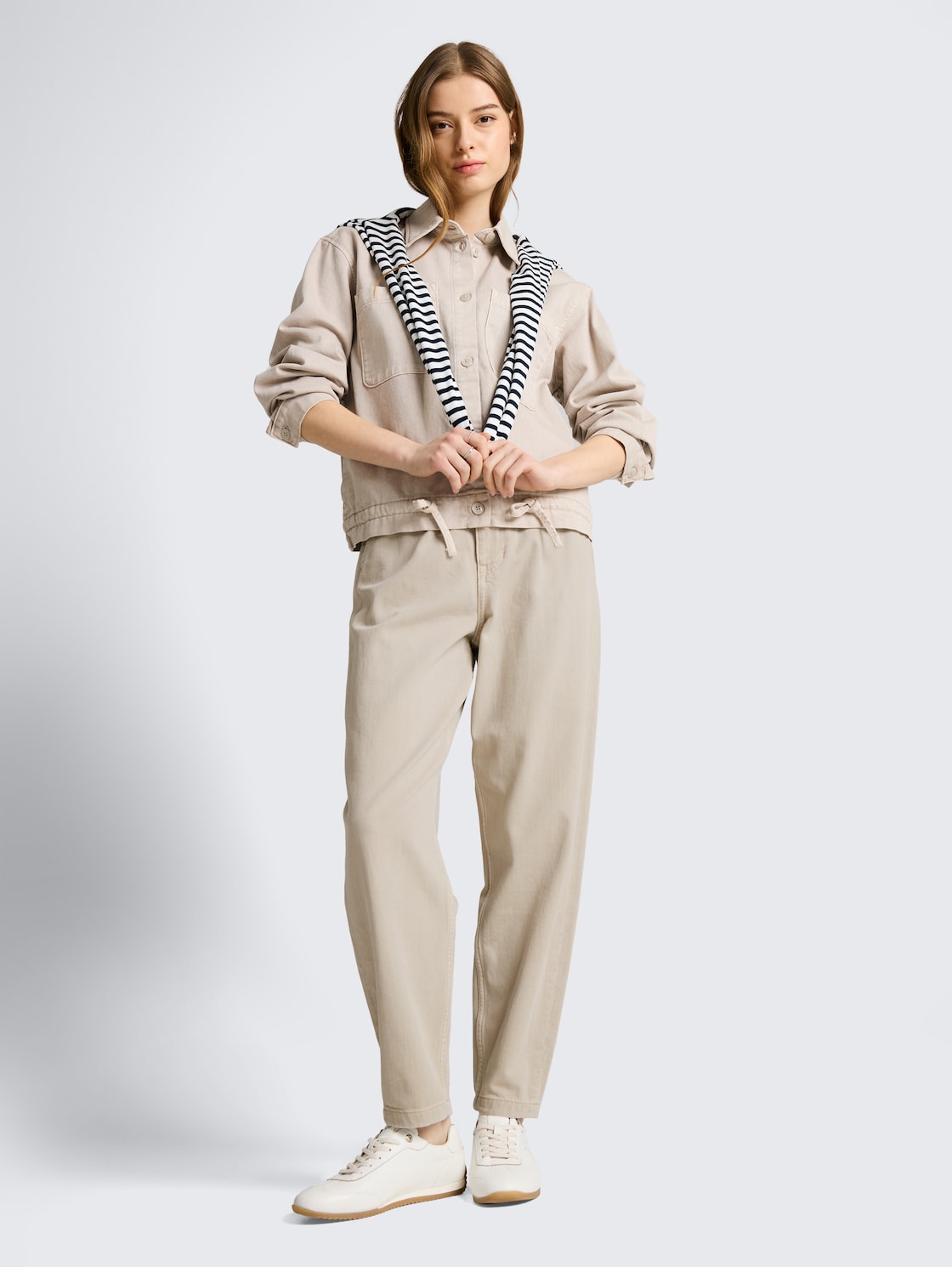 Thumbnail - TOM TAILOR DENIM Damen TTADEA BARREL Jeans, grau, Uni, Gr. L