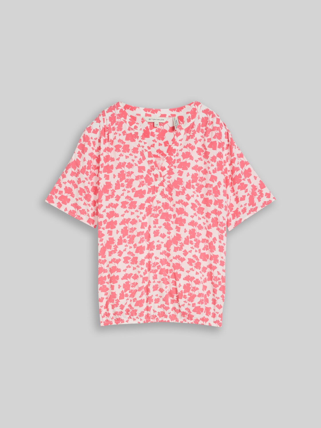 TOM TAILOR Damen Bluse mit Muster, rosa, Gemustert, Gr. 36