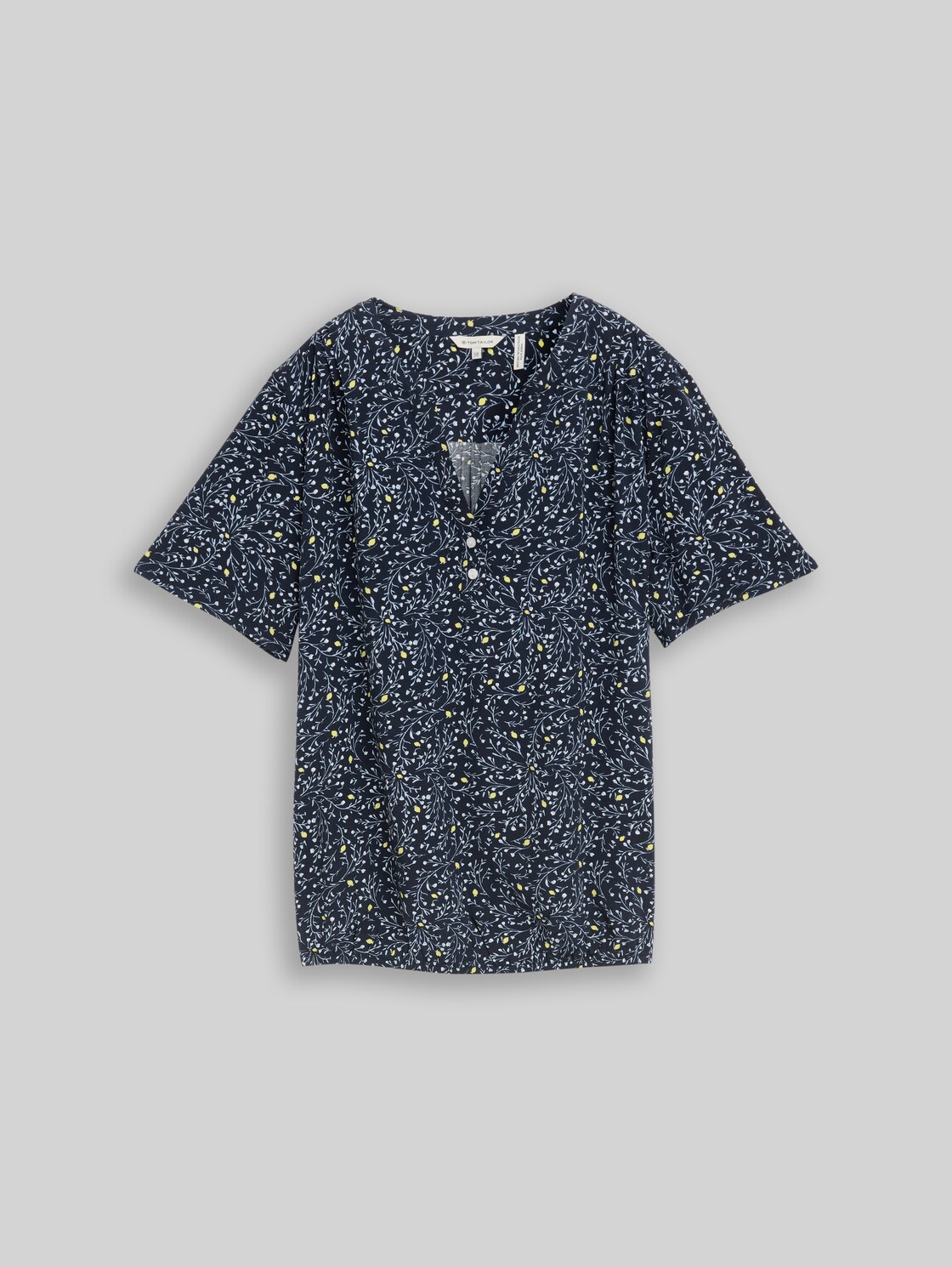 TOM TAILOR Damen Bluse mit Muster, blau, Gemustert, Gr. 34