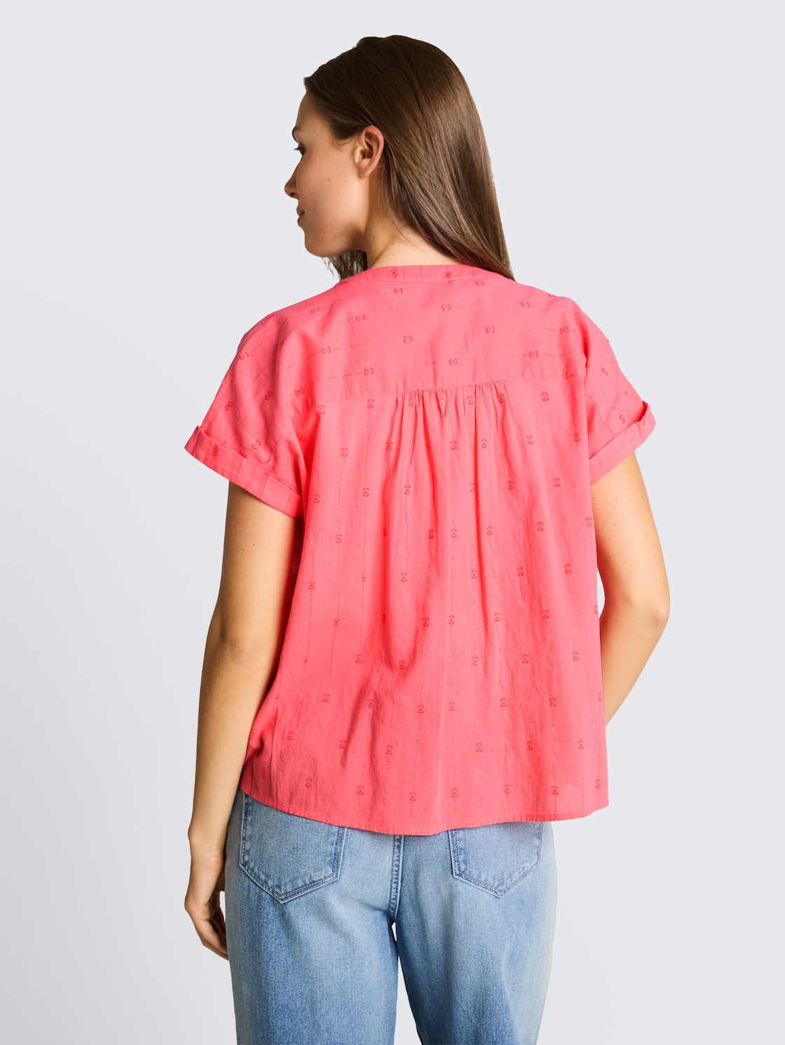 Thumbnail - TOM TAILOR Damen Loose Fit Bluse, rosa, Uni, Gr. 40