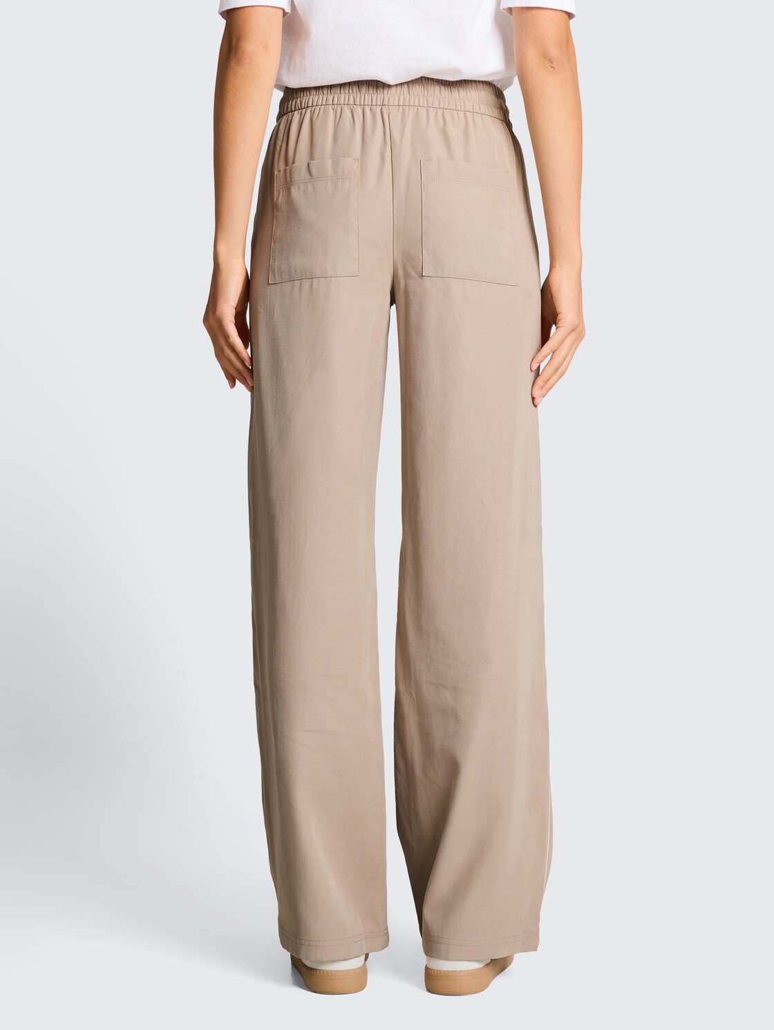 Thumbnail - TOM TAILOR Damen Loose Wide Fit Hose, grau, Uni, Gr. 46/32