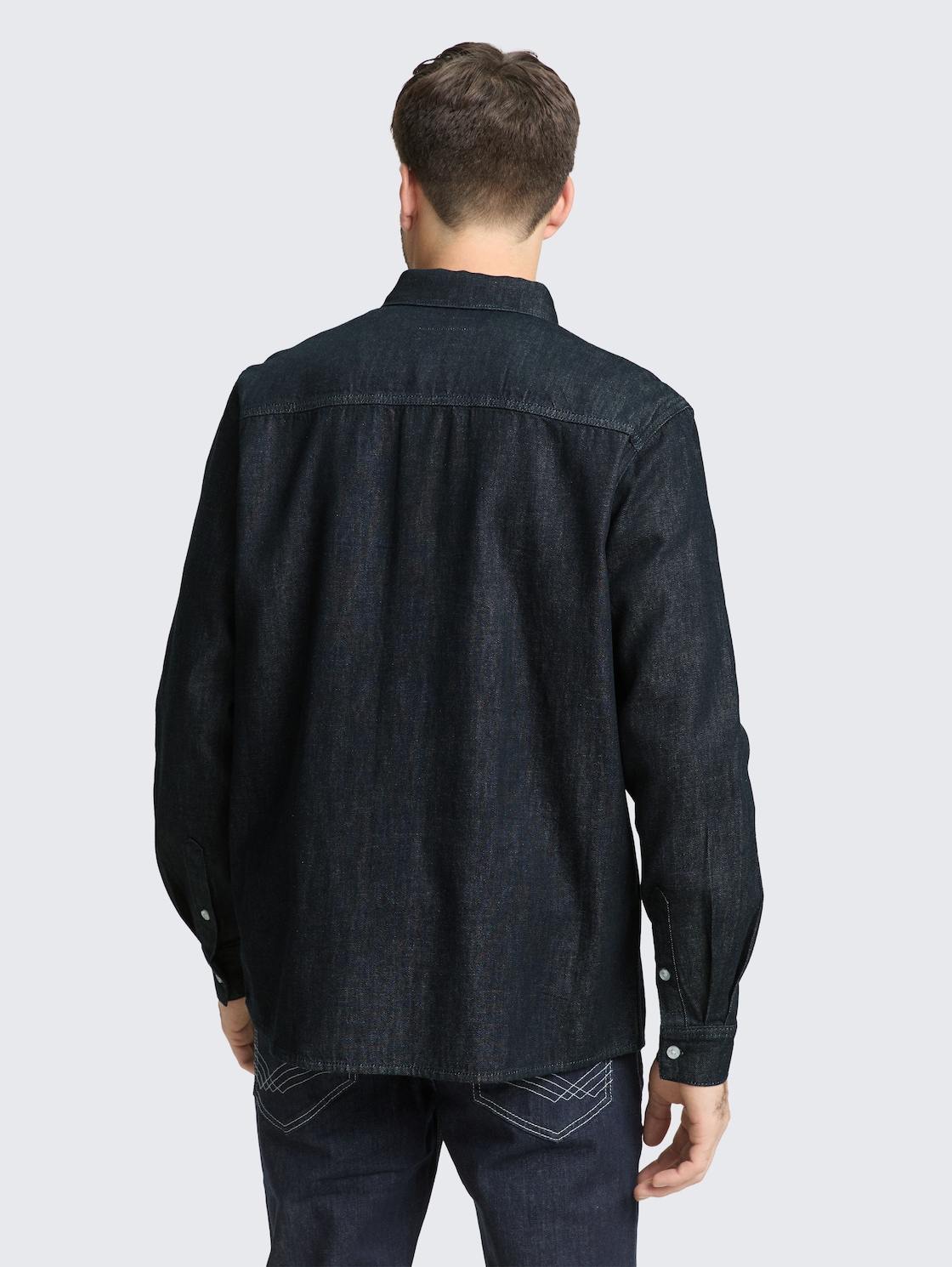 Thumbnail - TOM TAILOR Herren Regular Fit Jeanshemd, blau, Uni, Gr. L