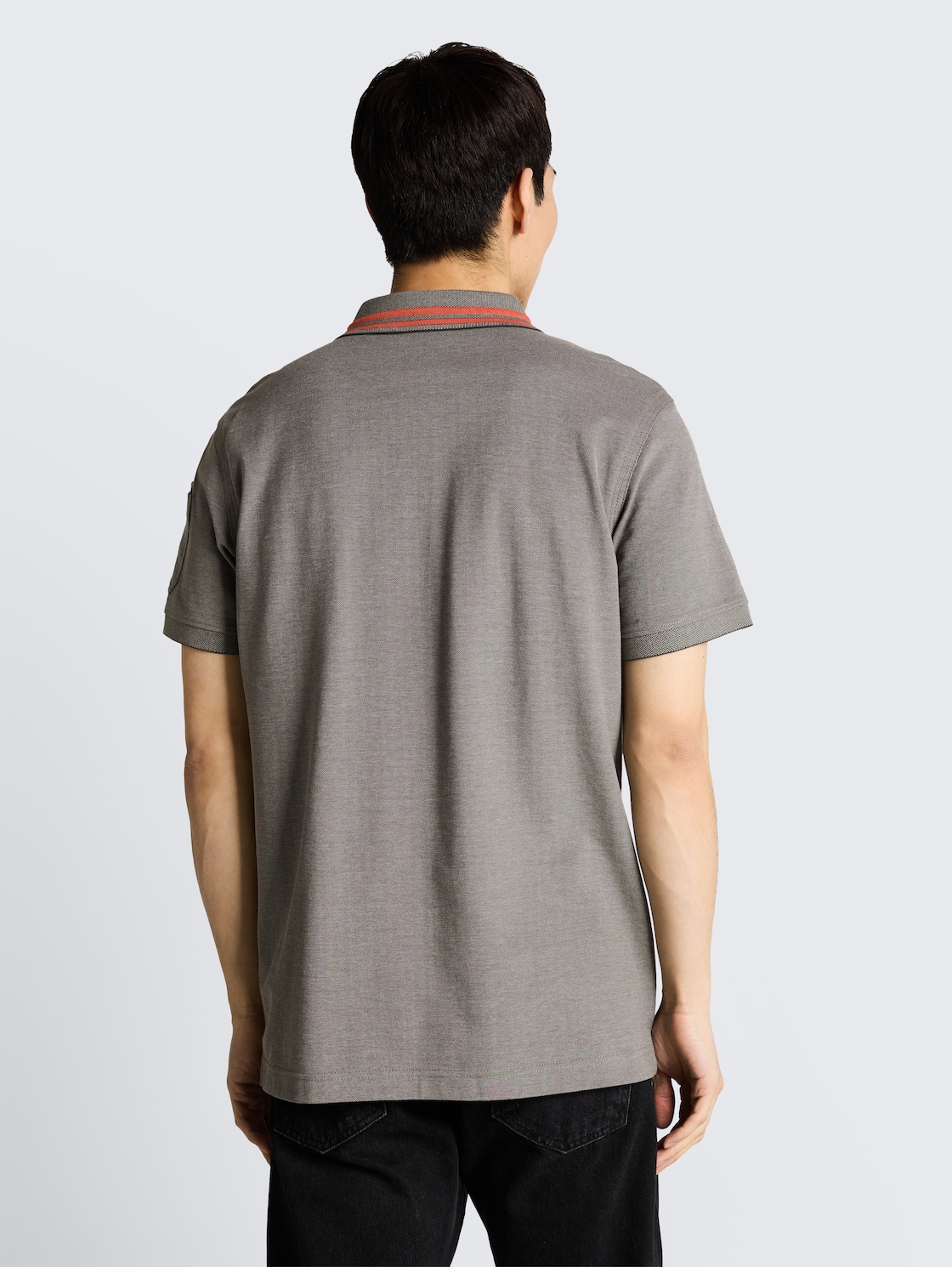 Thumbnail - TOM TAILOR Herren Poloshirt mit Ärmeltasche, grün, Meliert, Gr. M