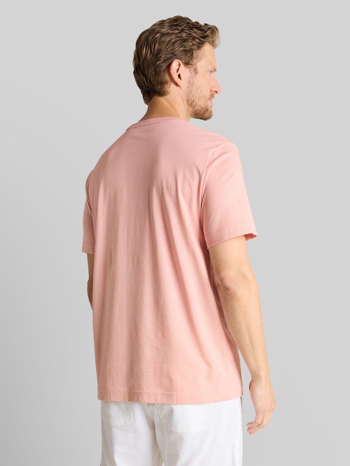 Tom Tailor Herren T-shirt Mit Print, Rosa, Uni, Gr. Xl 