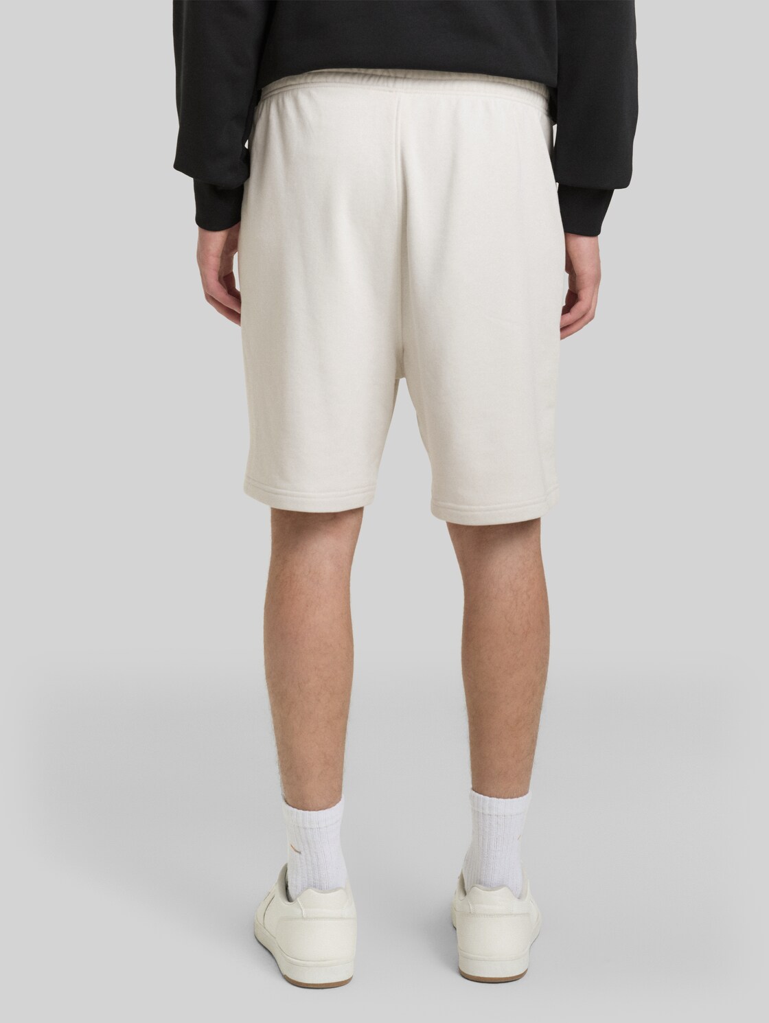  Tom Tailor Denim Herren Relaxed Sweat-shorts, Weiß, Uni, Gr. Xl 