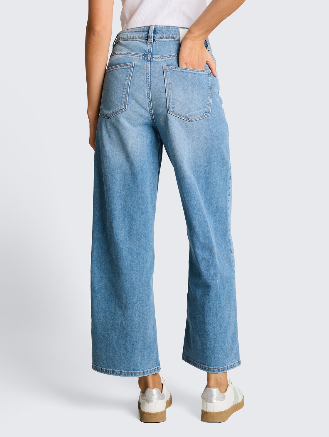 Thumbnail - TOM TAILOR Damen TTNELMA CULOTTE Jeans, blau, Uni, Gr. 29/28