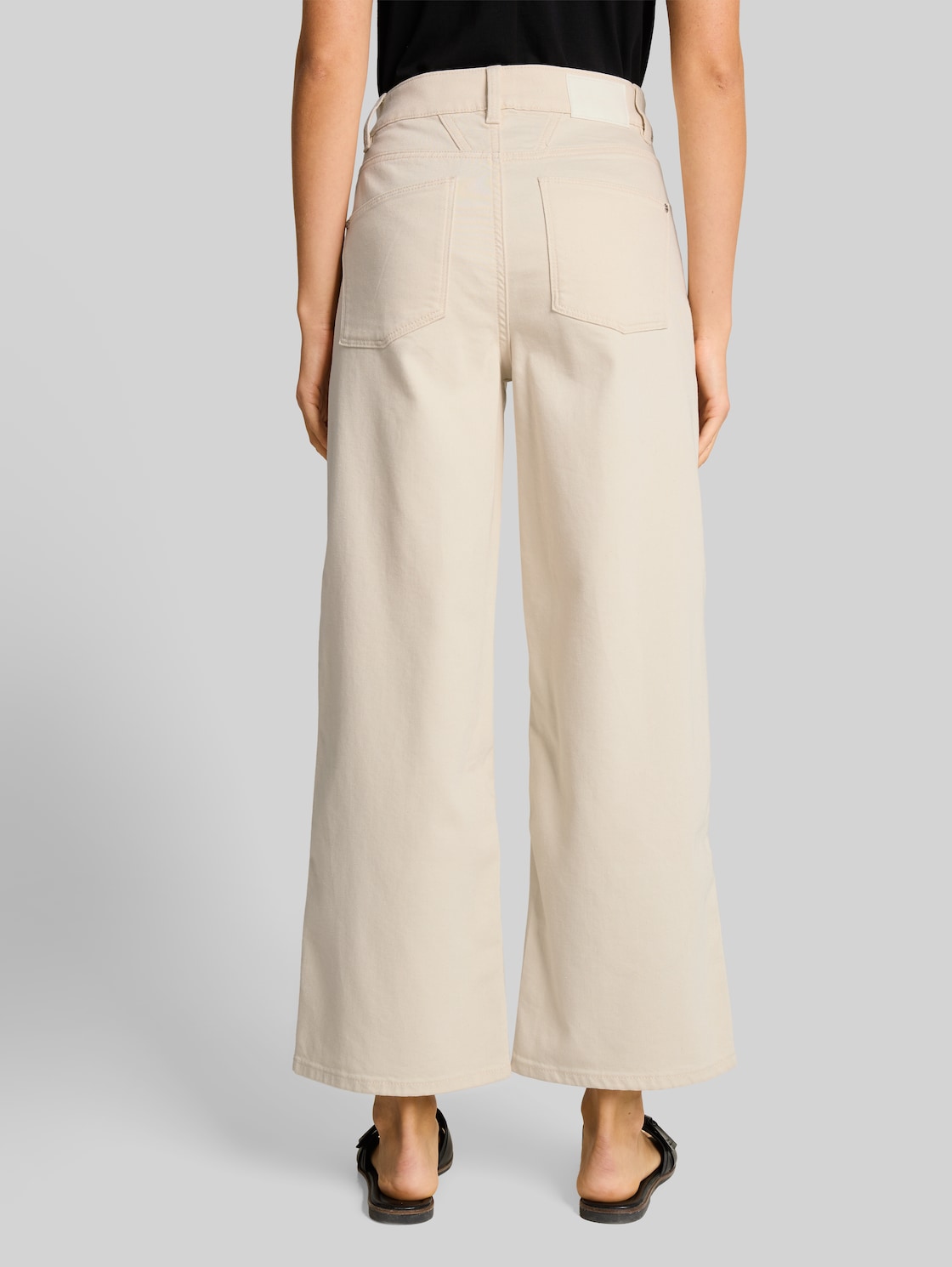  Tom Tailor Damen Ttnelma Culotte Jeans, Weiß, Uni, Gr. 33/28 