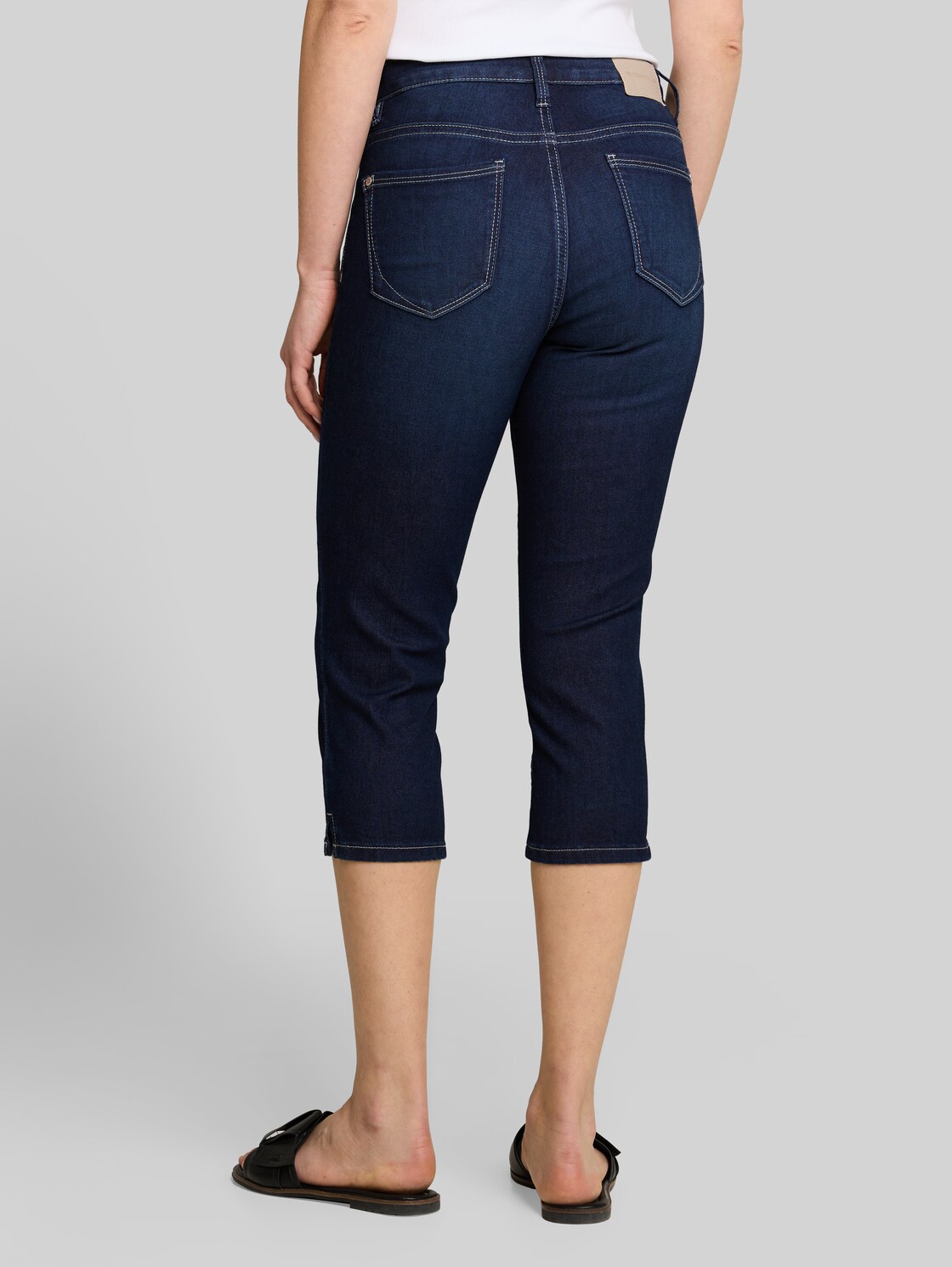  Tom Tailor Damen Ttlene Slim Capri Jeans Mit Hohem Stretch, Blau, Uni, Gr. 29 