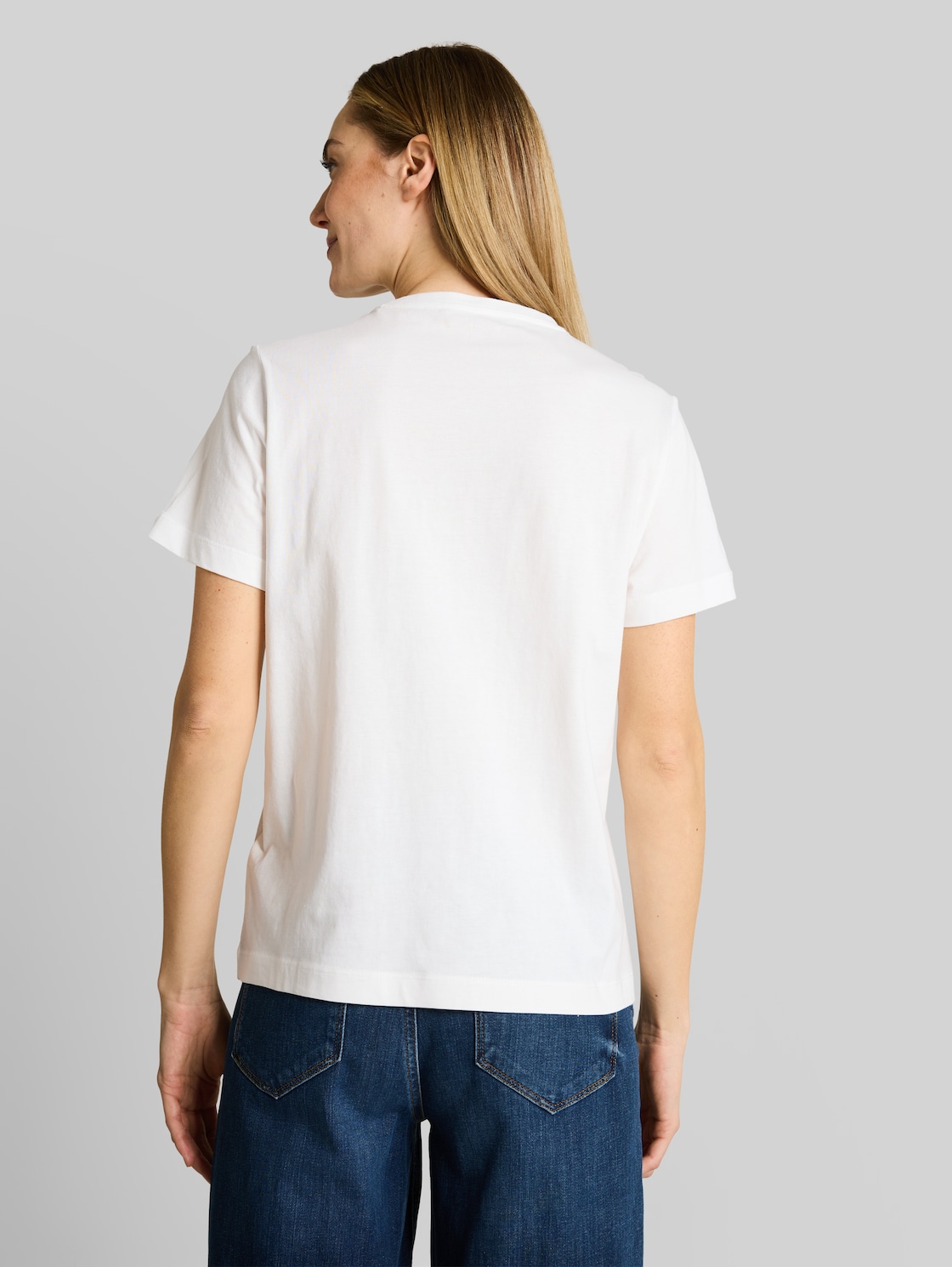  Tom Tailor Damen T-shirt Mit Print, Weiß, Uni, Gr. Xl 