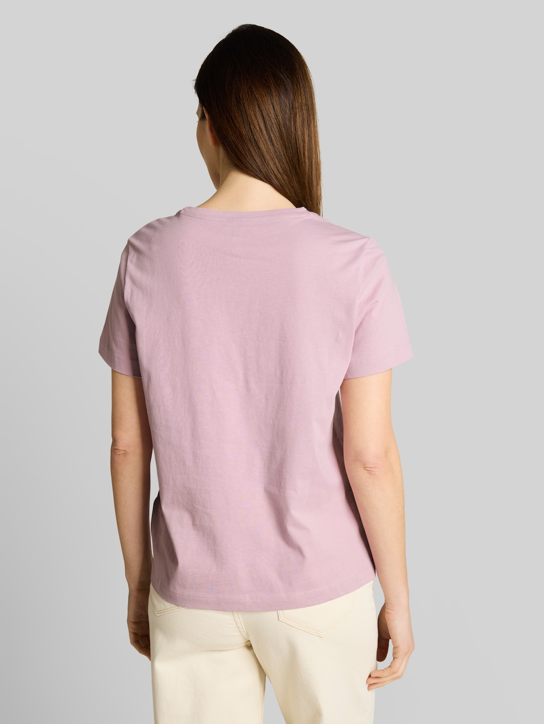  Tom Tailor Damen T-shirt Mit Print, Rosa, Uni, Gr. Xxl 