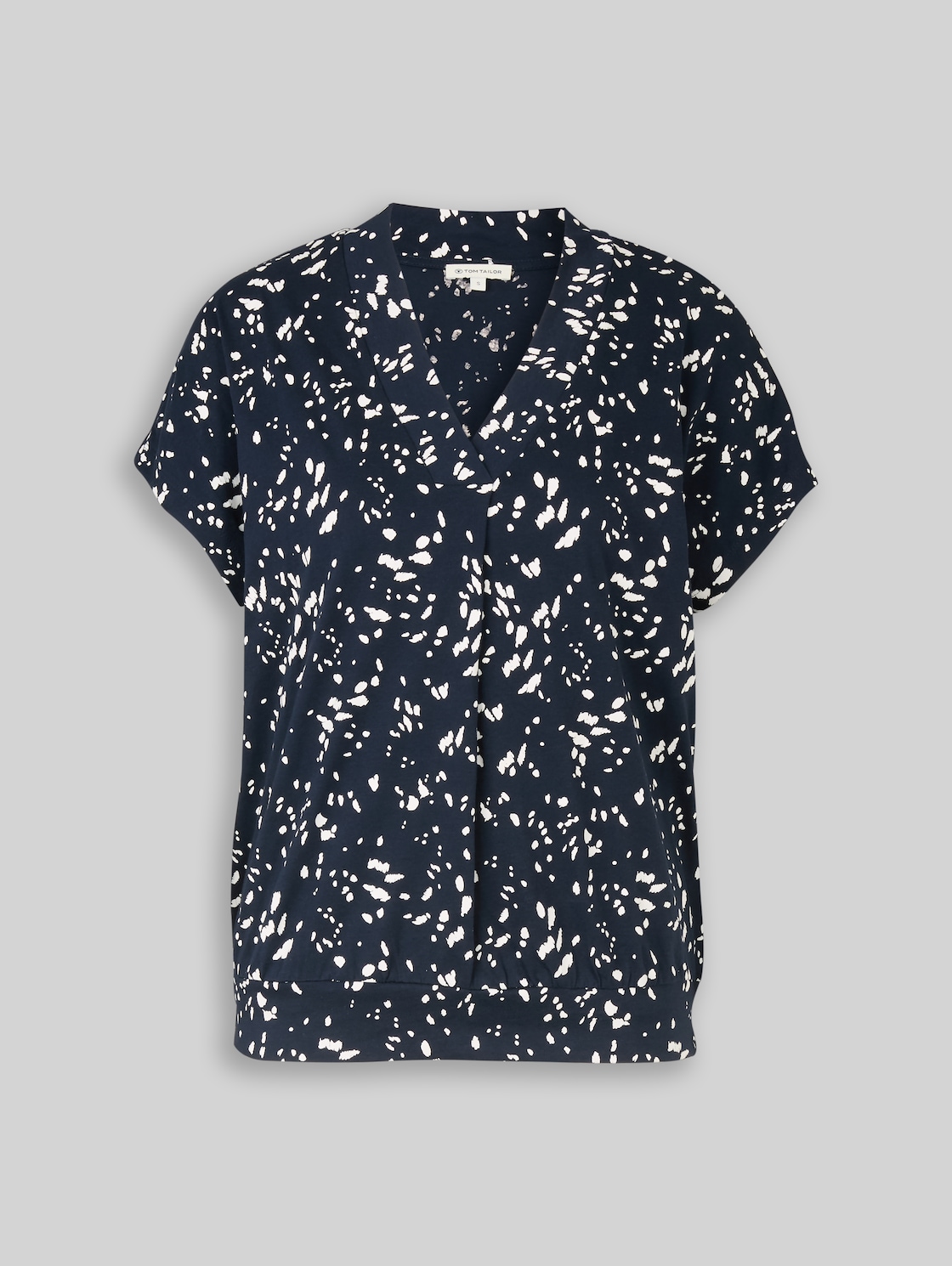 TOM TAILOR Damen T-Shirt mit Muster, blau, Gemustert, Gr. S