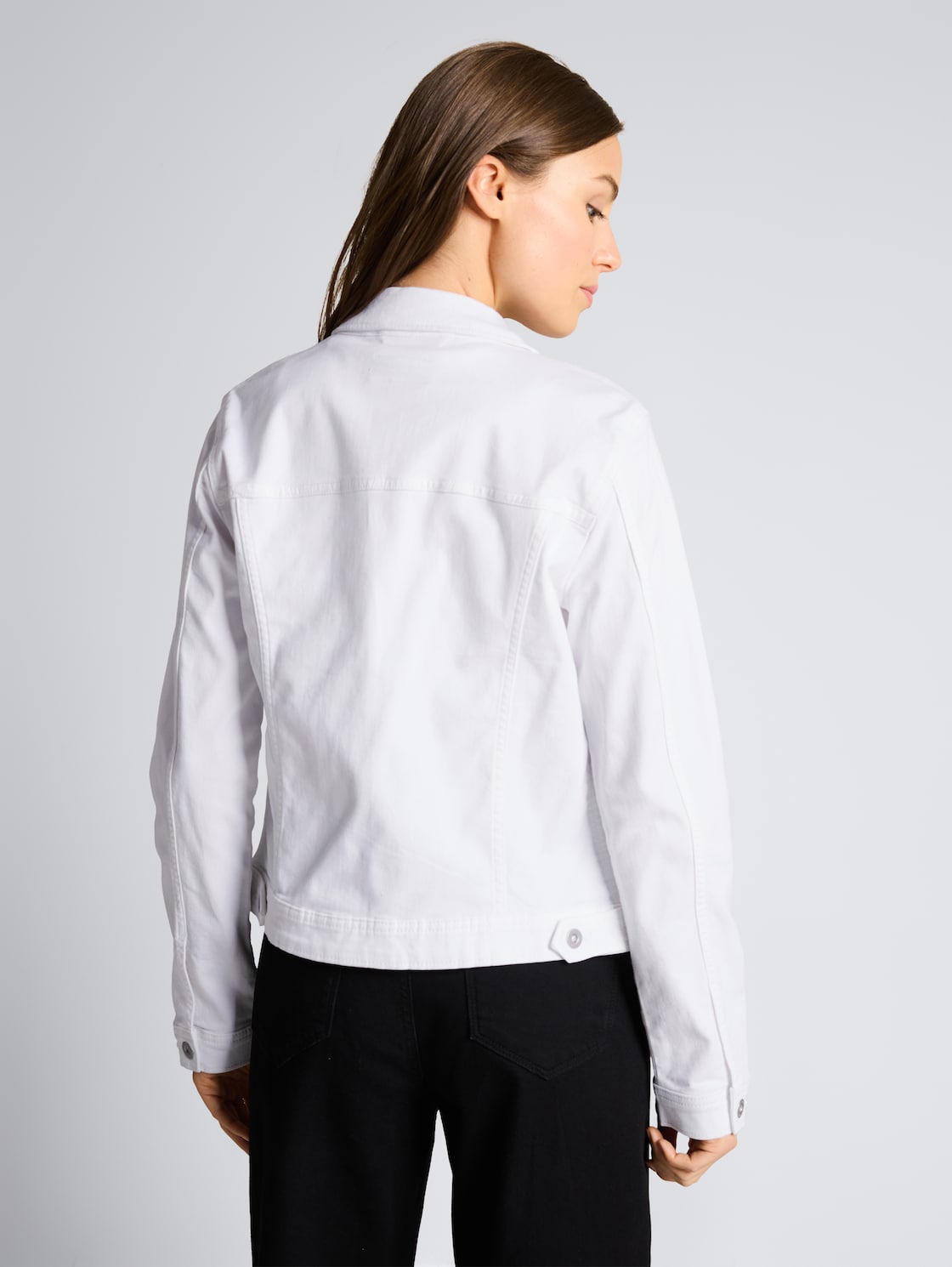 Thumbnail - TOM TAILOR Damen Jeansjacke mit Eingriffstaschen, weiß, Uni, Gr. M