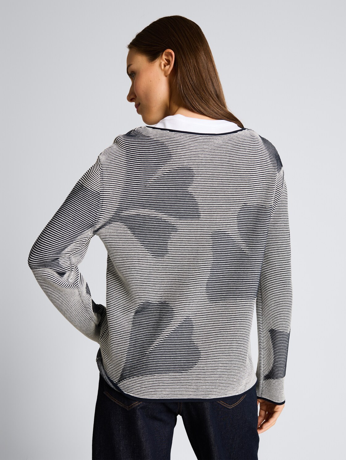 Thumbnail - TOM TAILOR Damen Strickpullover aus Baumwolle, braun, Gemustert, Gr. L