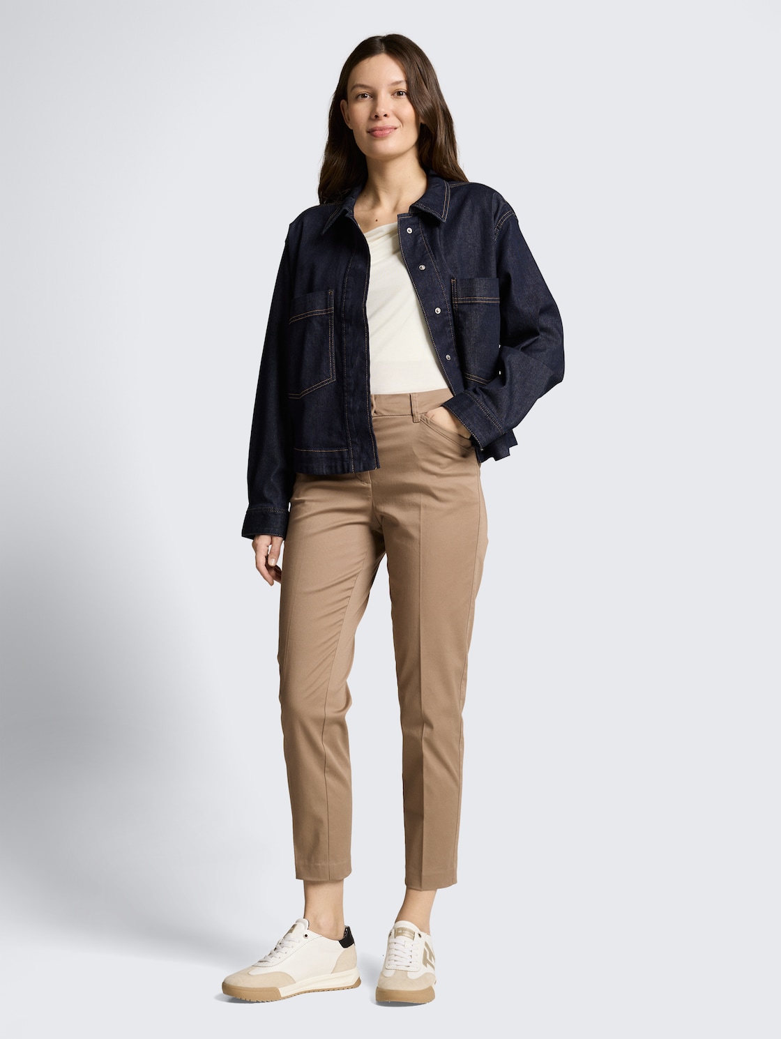 Thumbnail - TOM TAILOR Damen TTMIA SLIM Hose, braun, Uni, Gr. 36/28