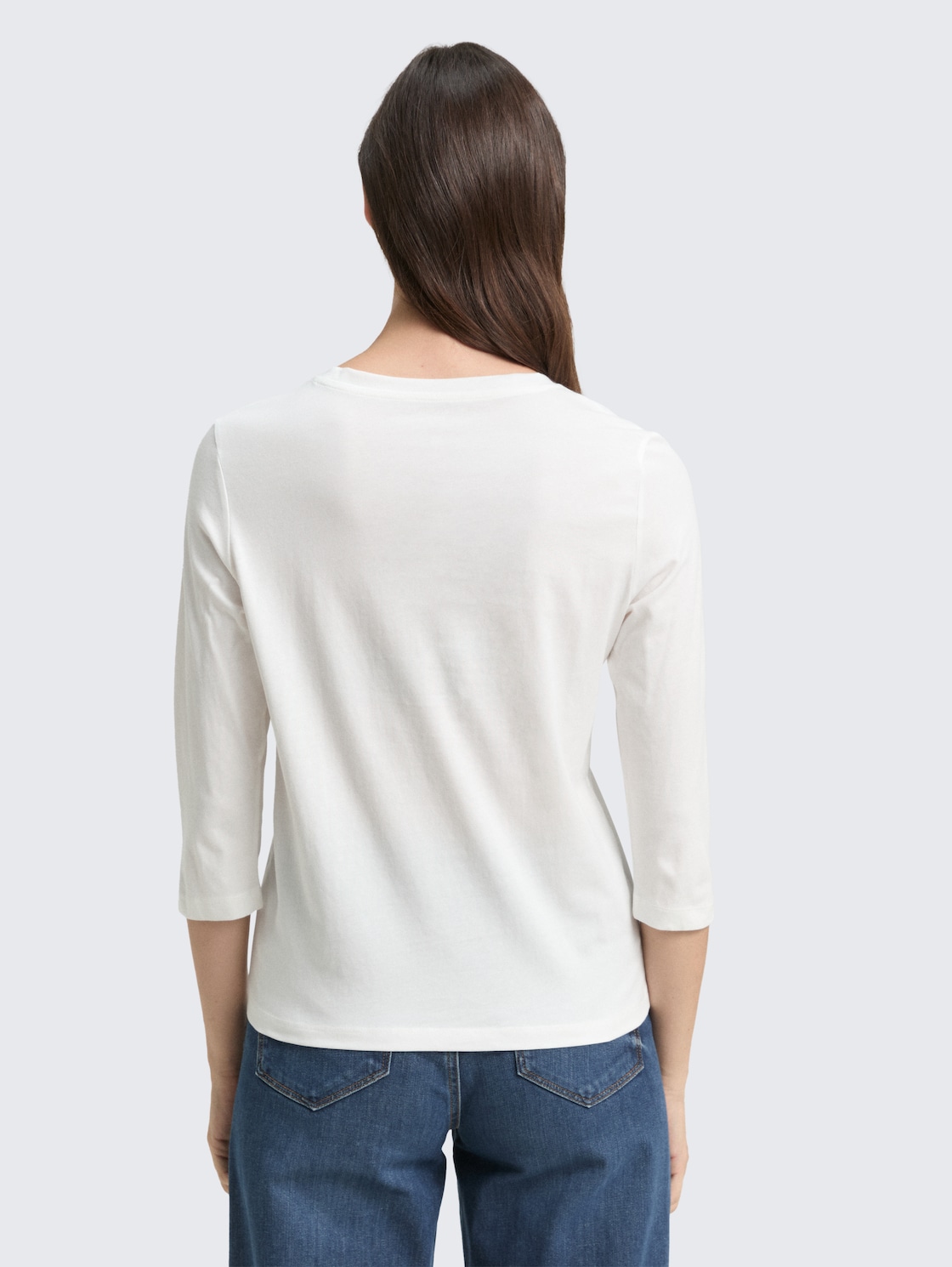 Thumbnail - TOM TAILOR Damen Langarmshirt mit Logo Stickerei im 2er-Pack, blau, Uni, Gr. XXXL