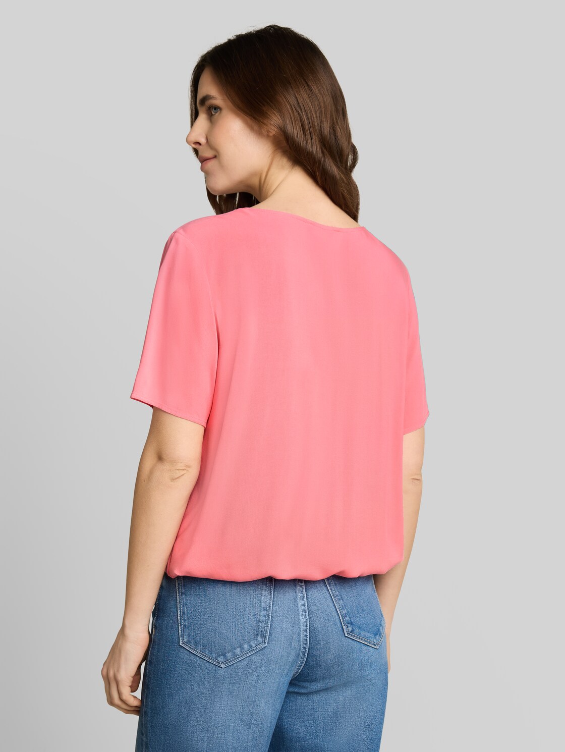  Tom Tailor Damen Bluse Aus Viskose, Rosa, Uni, Gr. 36 