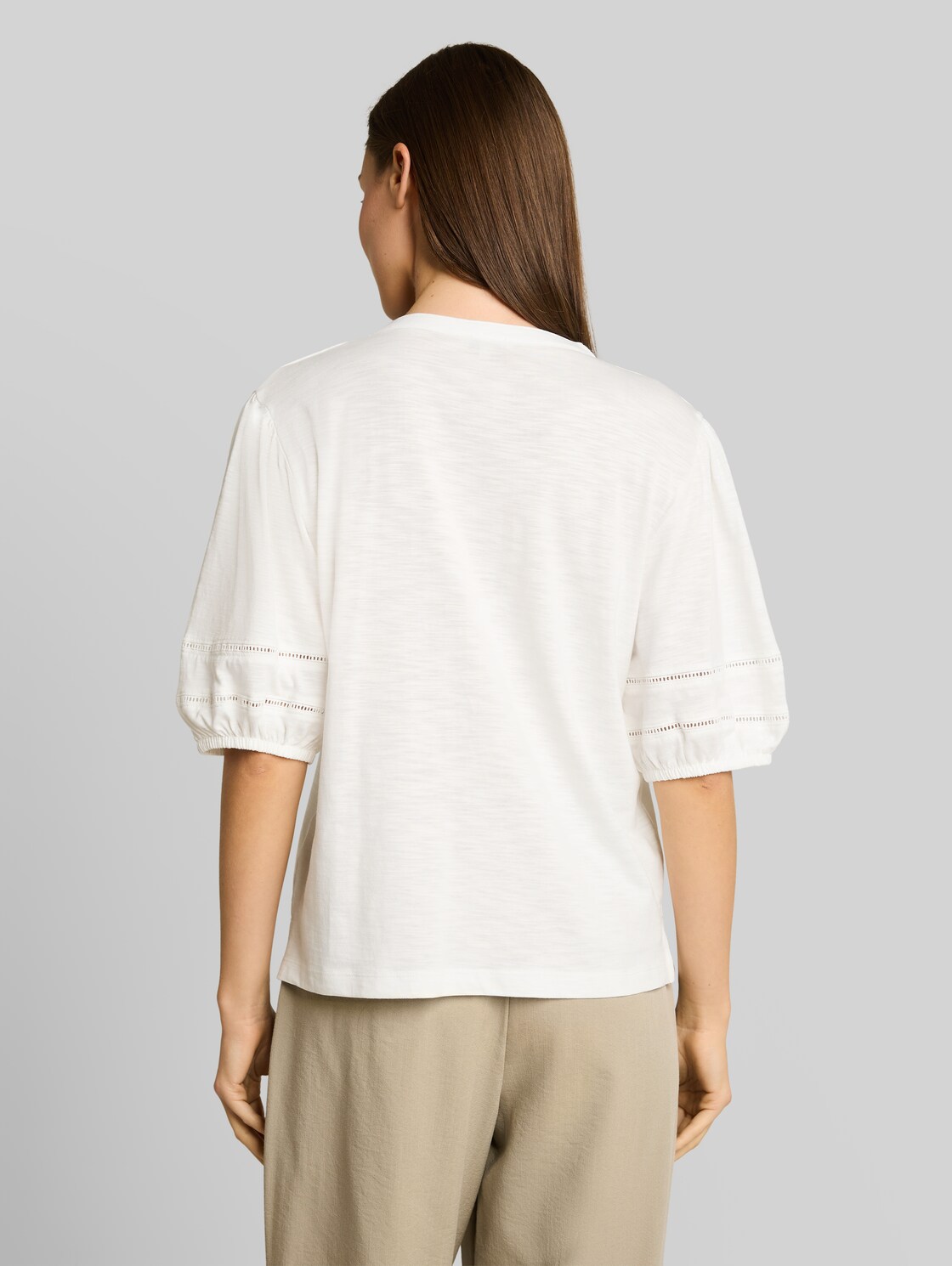  Tom Tailor Damen Blusenshirt Mit Spitzendetails, Weiß, Uni, Gr. Xxl 