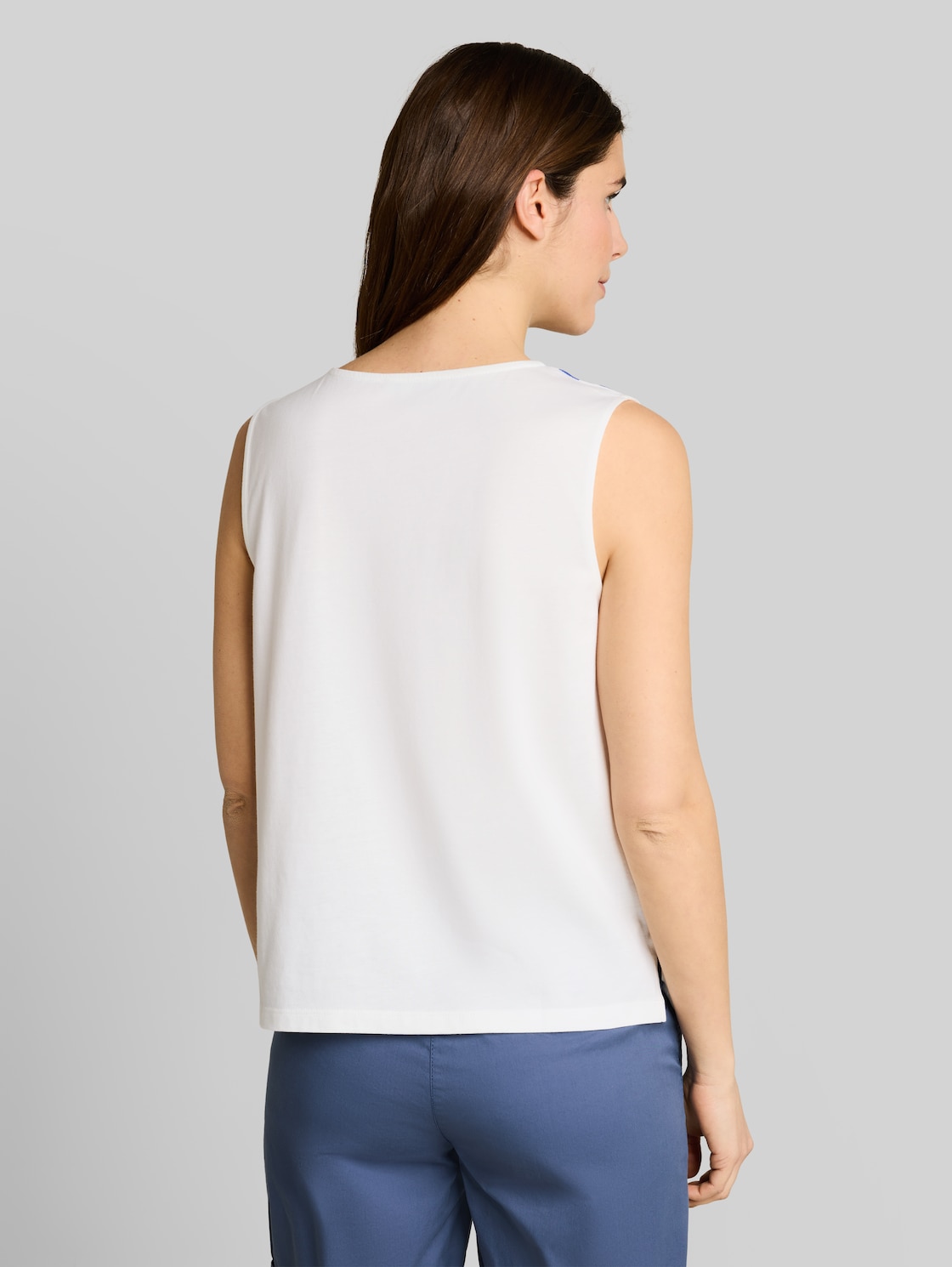  Tom Tailor Damen Top Mit Blumenmuster, Weiß, Uni, Gr. Xxl 