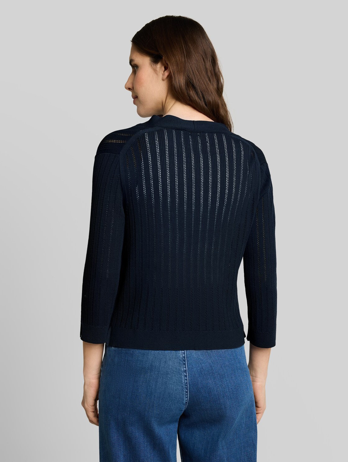  Tom Tailor Damen Cardigan Mit Schleifendetail, Blau, Uni, Gr. Xxl 