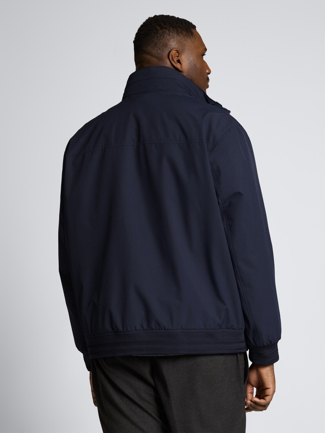 Thumbnail - TOM TAILOR Herren Plus Size - Blouson Jacke mit verstaubarer Kapuze, blau, Uni, Gr. 2XL