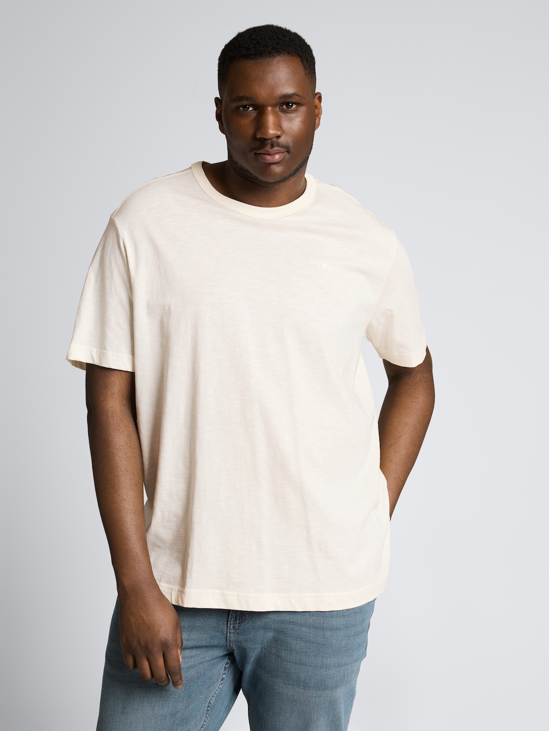 Thumbnail - TOM TAILOR Herren Plus Size - Basic T-Shirt aus Baumwolle, braun, Uni, Gr. 3XL