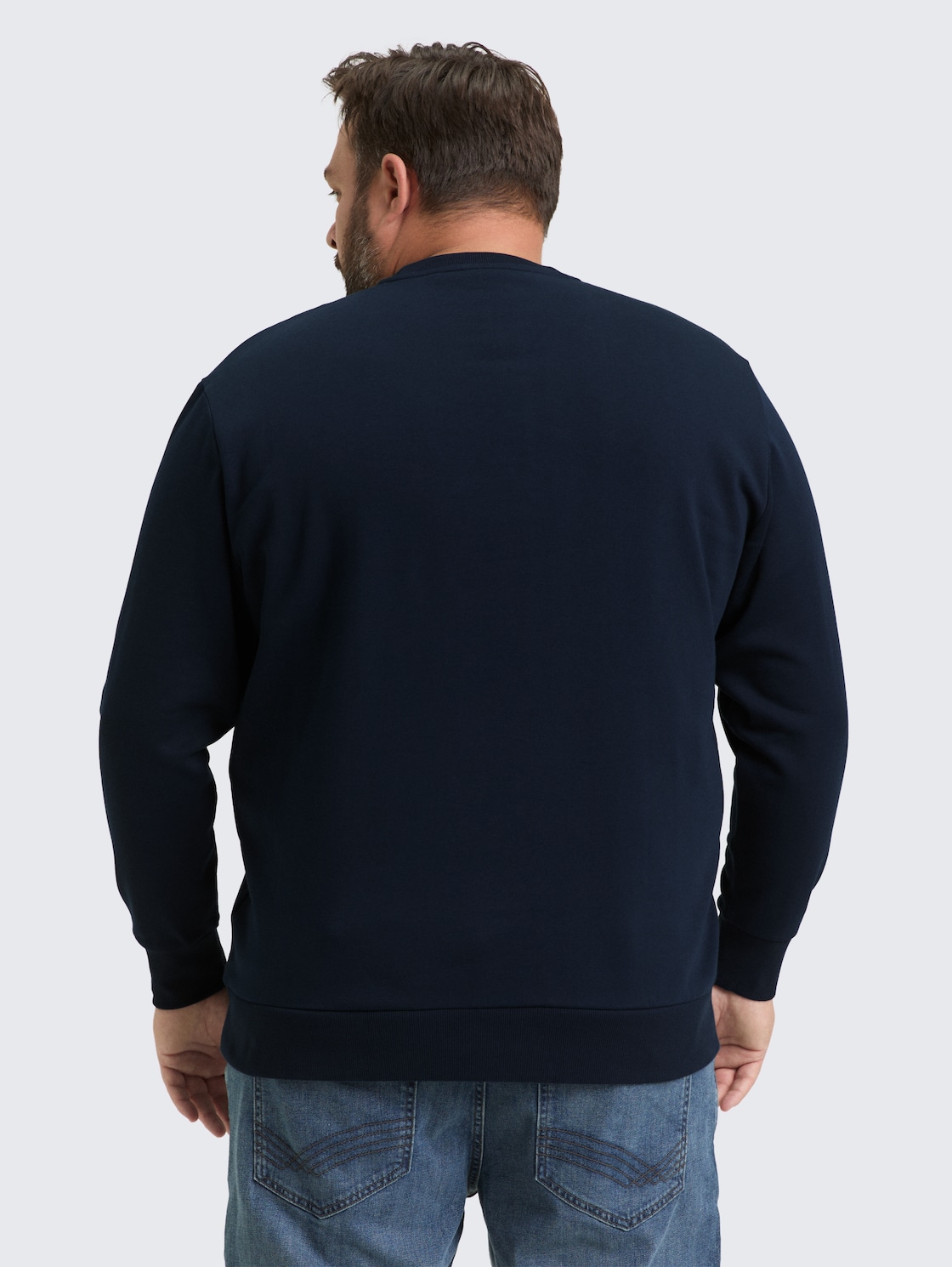 Thumbnail - TOM TAILOR Herren Plus Size - Sweatshirt mit Logo-Print, blau, Uni, Gr. 5XL