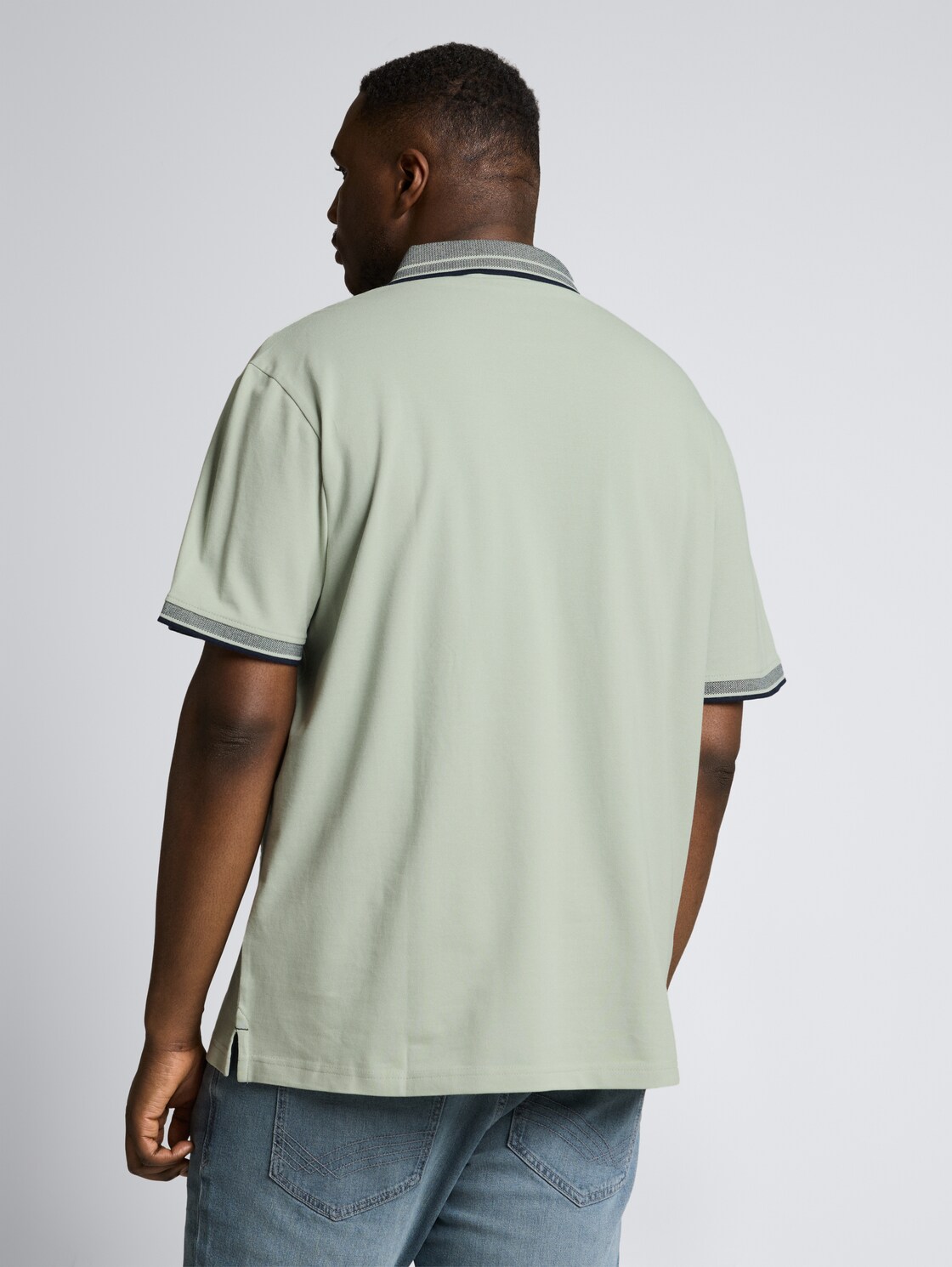 Thumbnail - TOM TAILOR Herren Plus Size - Piqué Poloshirt mit Logo-Print, grün, Uni, Gr. 2XL