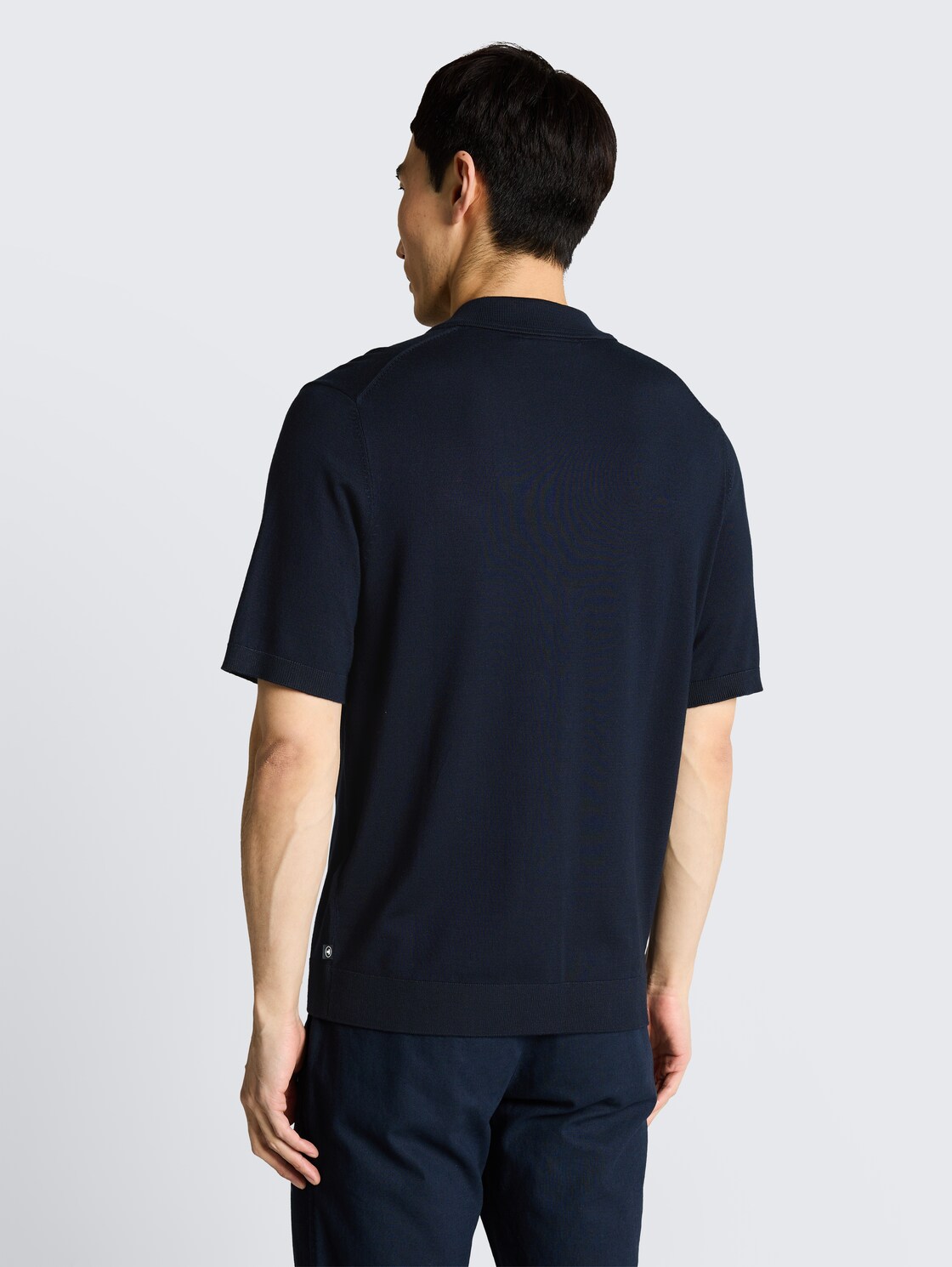 Thumbnail - TOM TAILOR Herren Strickpullover mit Polokragen, blau, Uni, Gr. M