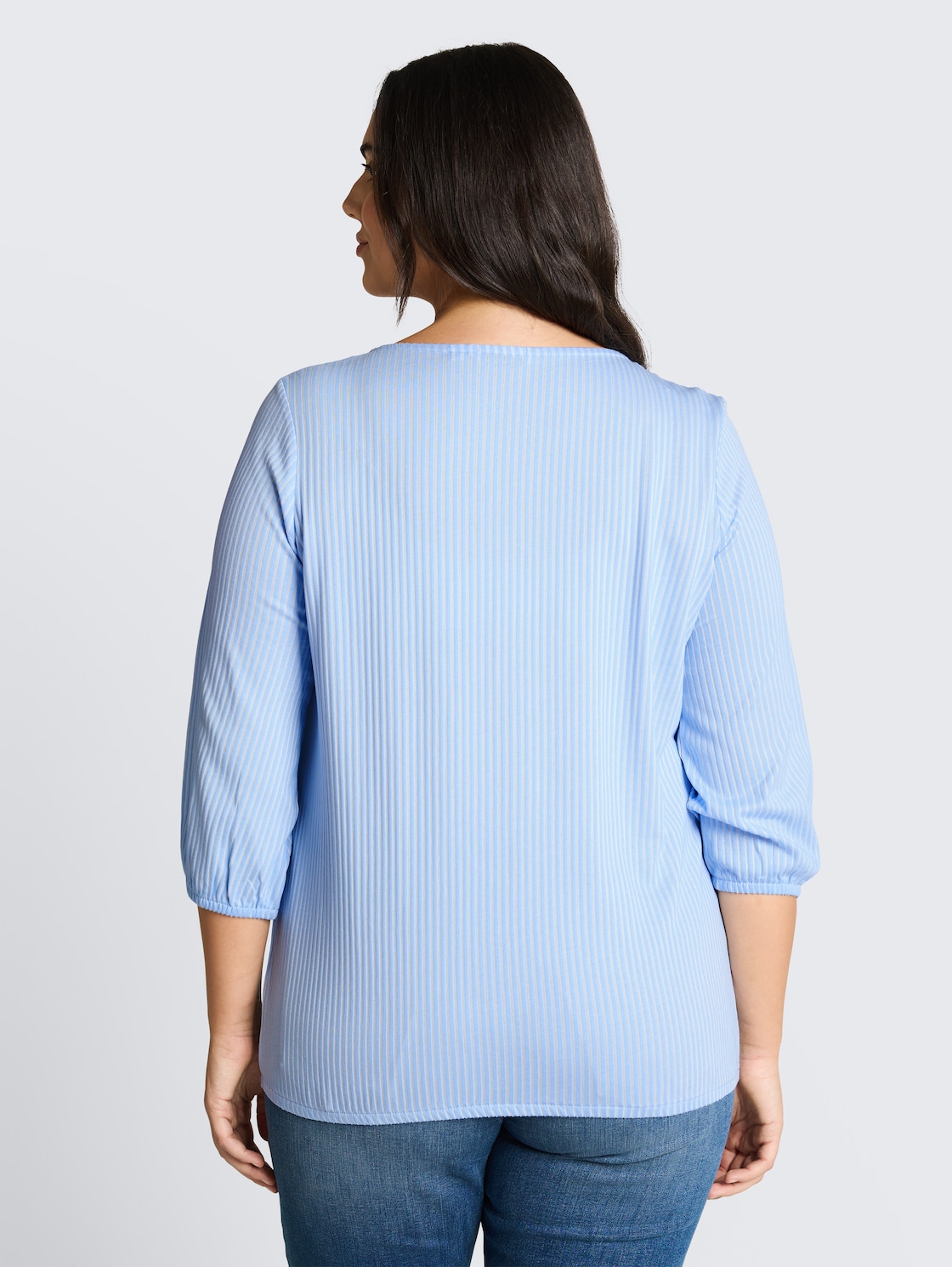 Thumbnail - TOM TAILOR Damen Plus Size - Bluse mit Streifenmuster, blau, Gestreift, Gr. 54
