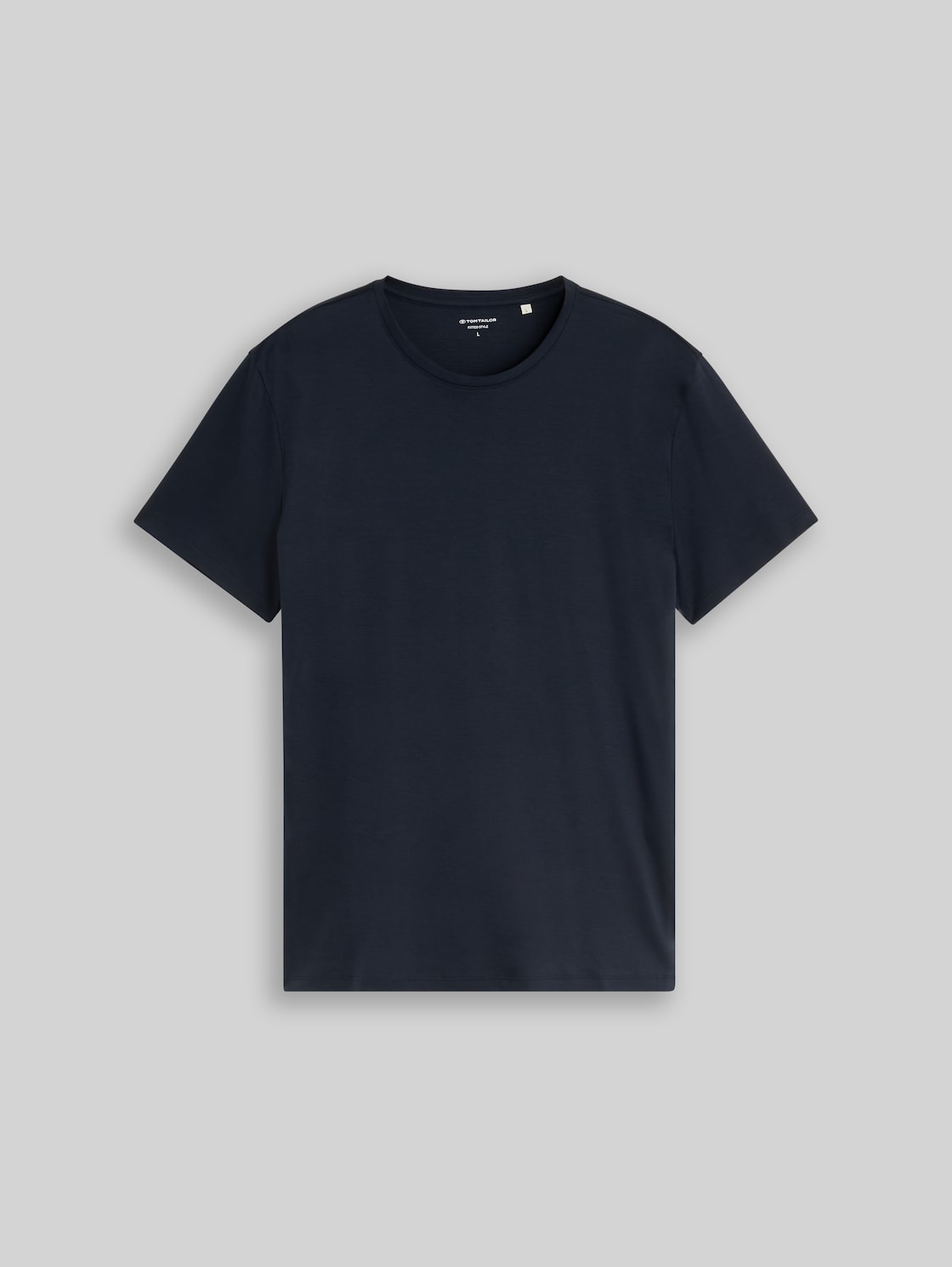TOM TAILOR Herren T-Shirt in Unifarben, blau, Uni, Gr. XXL