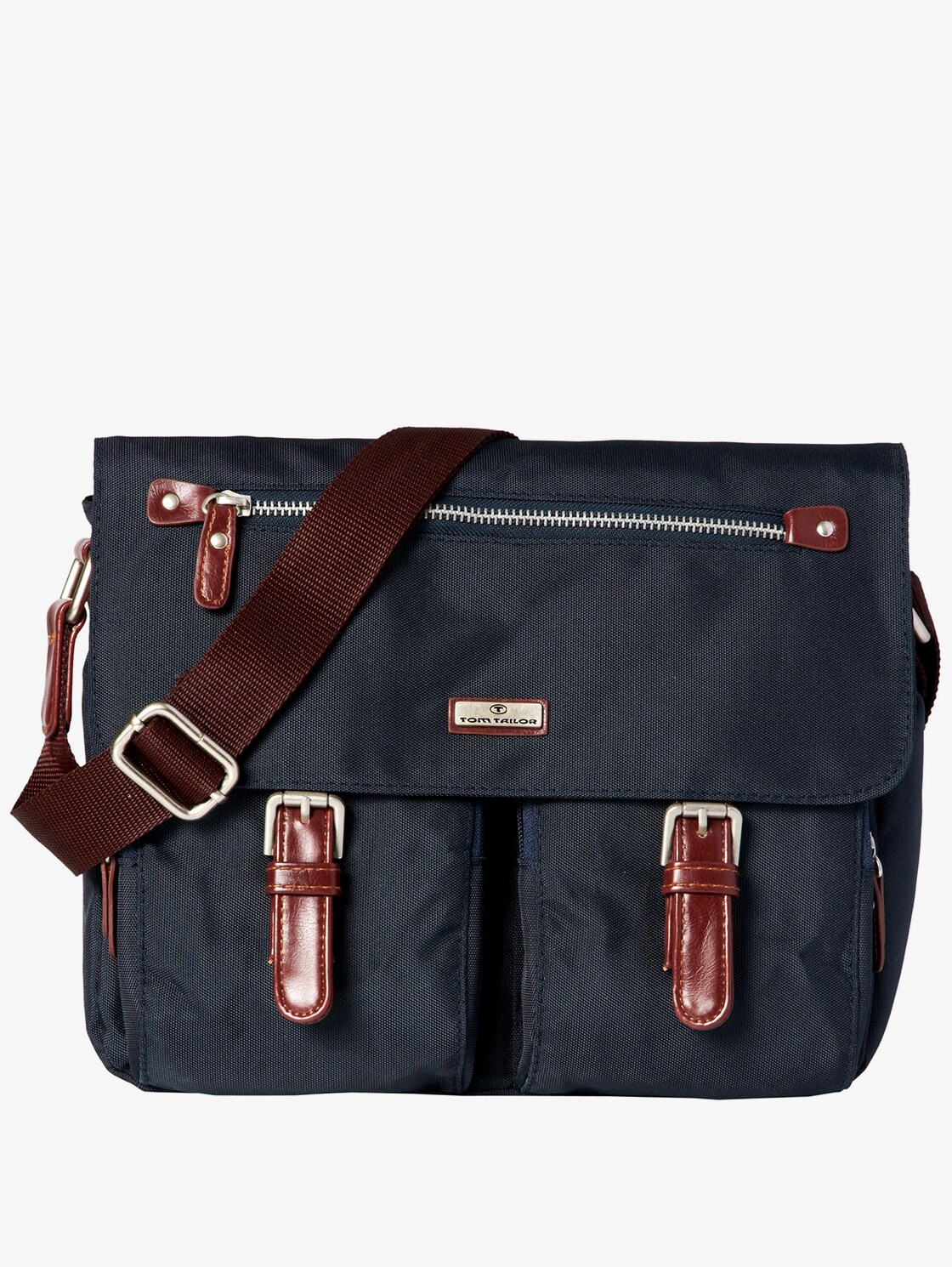 TOM TAILOR Schulter-Tasche aus Nylon, Damen, dark blue cognac, Größe: OneSize