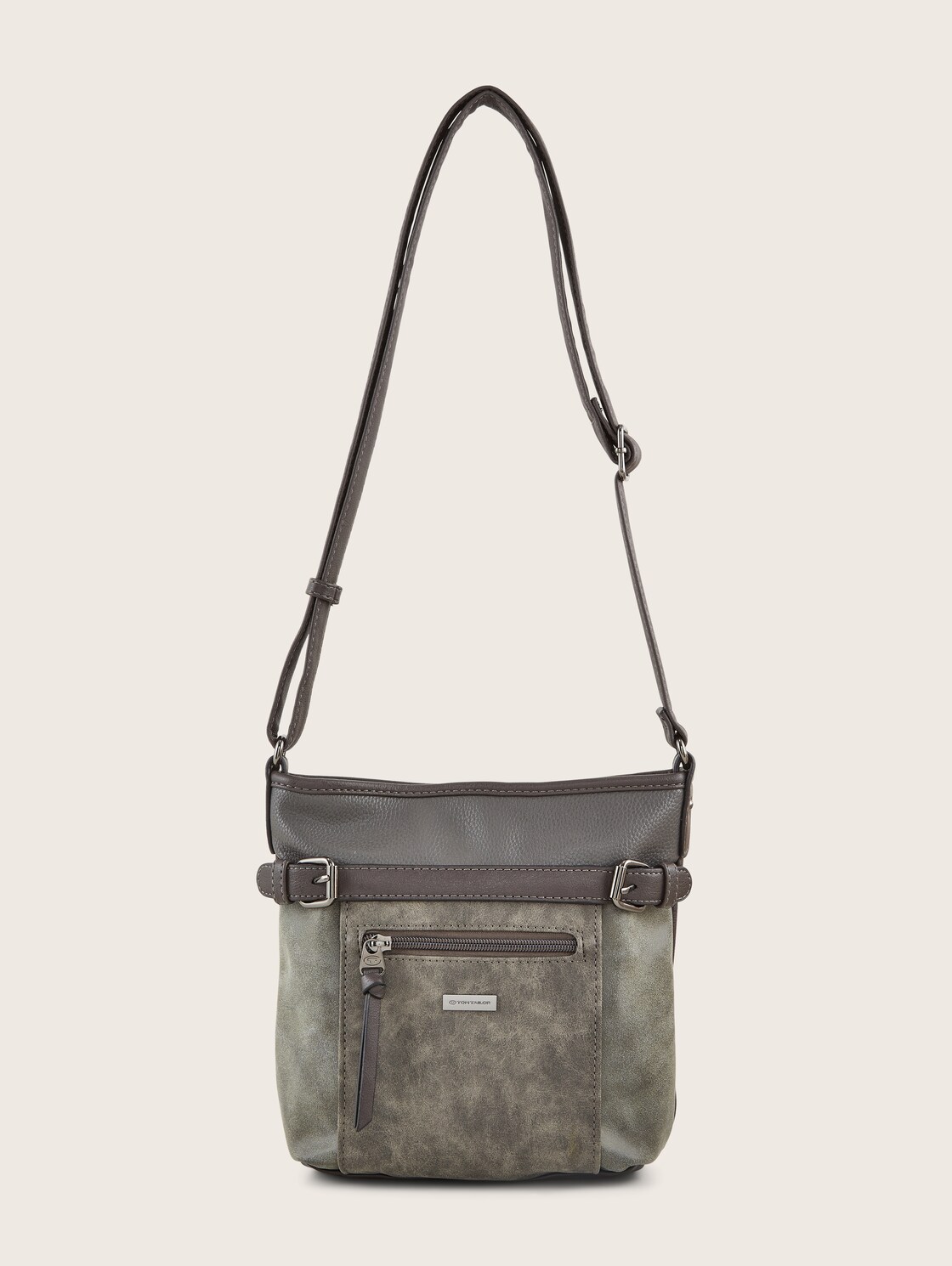 Tom Tailor Schoudertas Juna Grey Onesize tom tailor kopen in de aanbieding