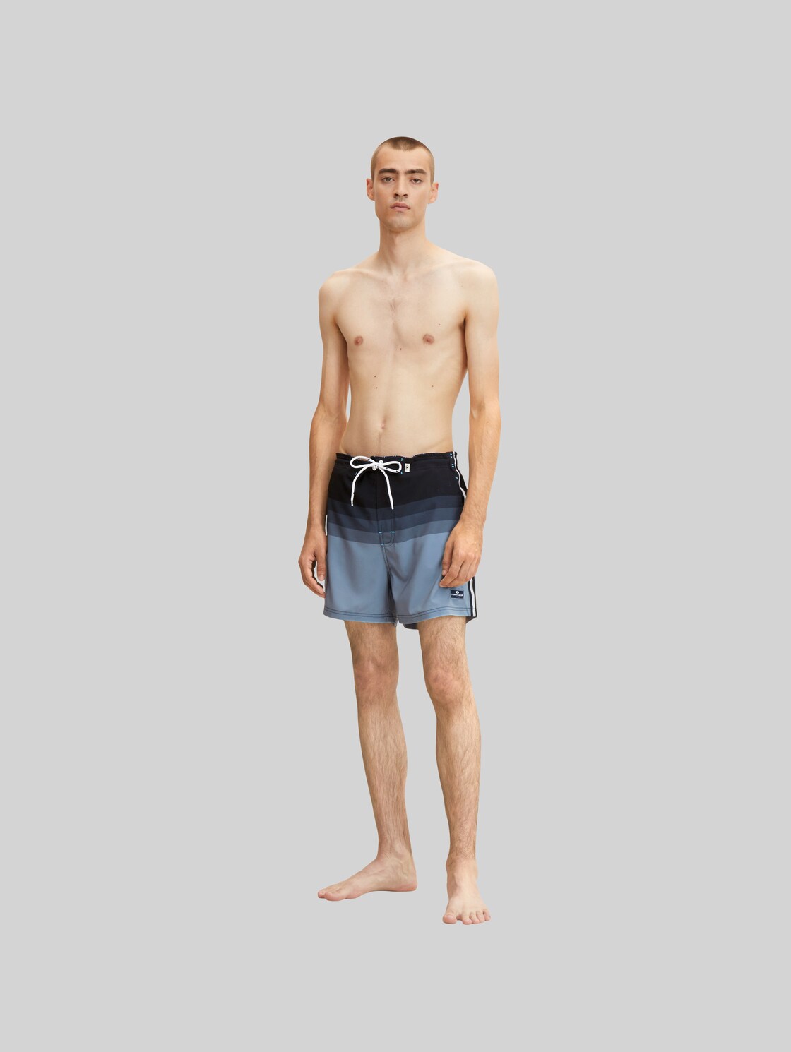 TOM TAILOR Herren Badeshorts mit Farbverlauf, schwarz, Gr. XXL,