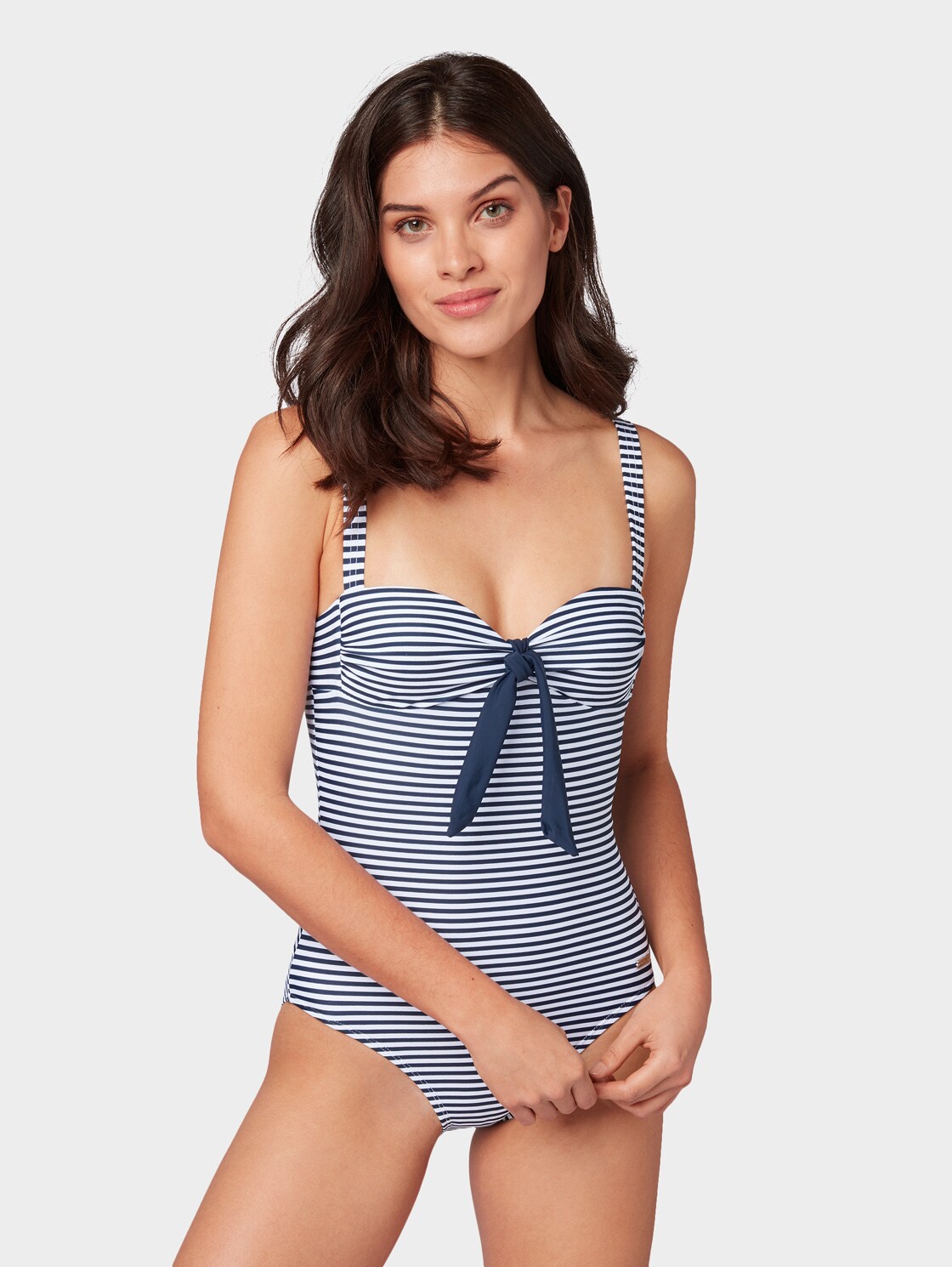 Tom Tailor Gestreept Badpak Navywhite 36B tom tailor kopen in de aanbieding