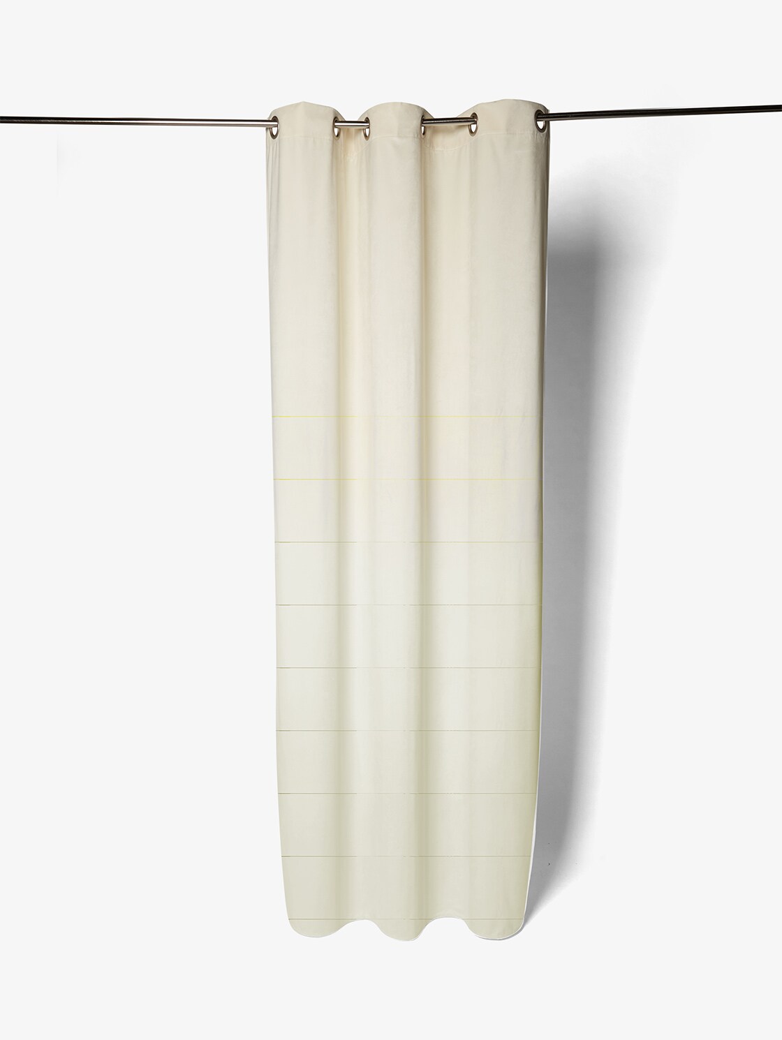 Tom Tailor Gordijn Met Ringen In Een Fluwelen Look Ecru 245135 tom tailor kopen in de aanbieding