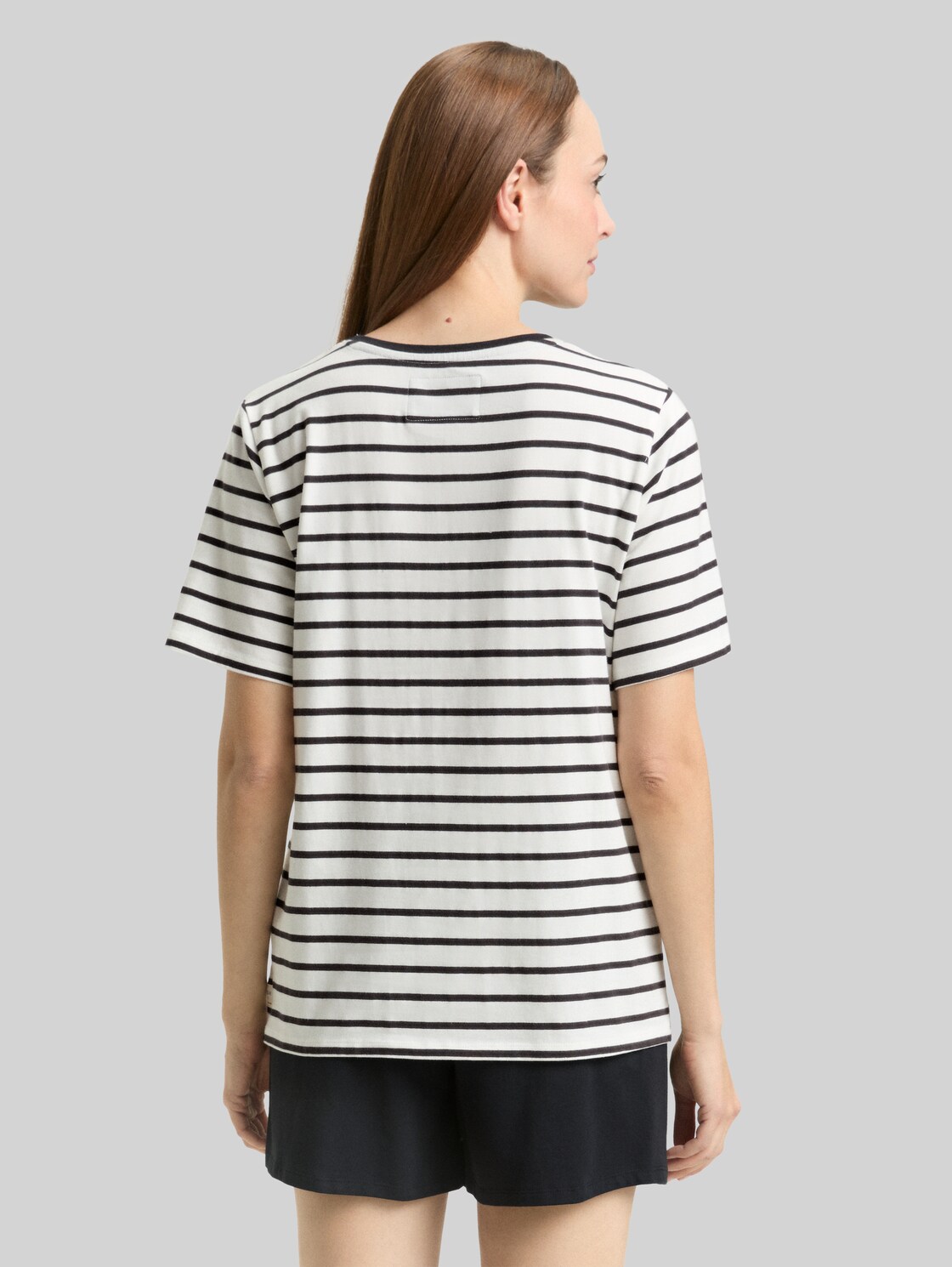  Tom Tailor Damen Pyjama-set Mit Streifenmuster, Weiß, Gestreift, Gr. 36 