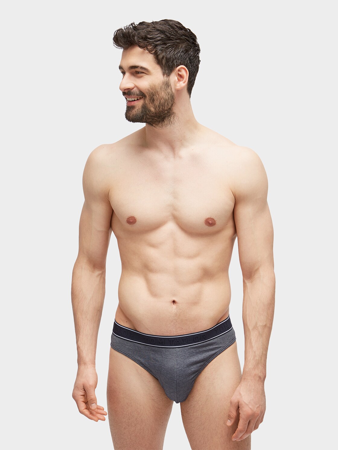 Tom Tailor Minimalistische Slip Met Logorelief Dunkelblau Navy Xl7 tom tailor kopen in de aanbieding