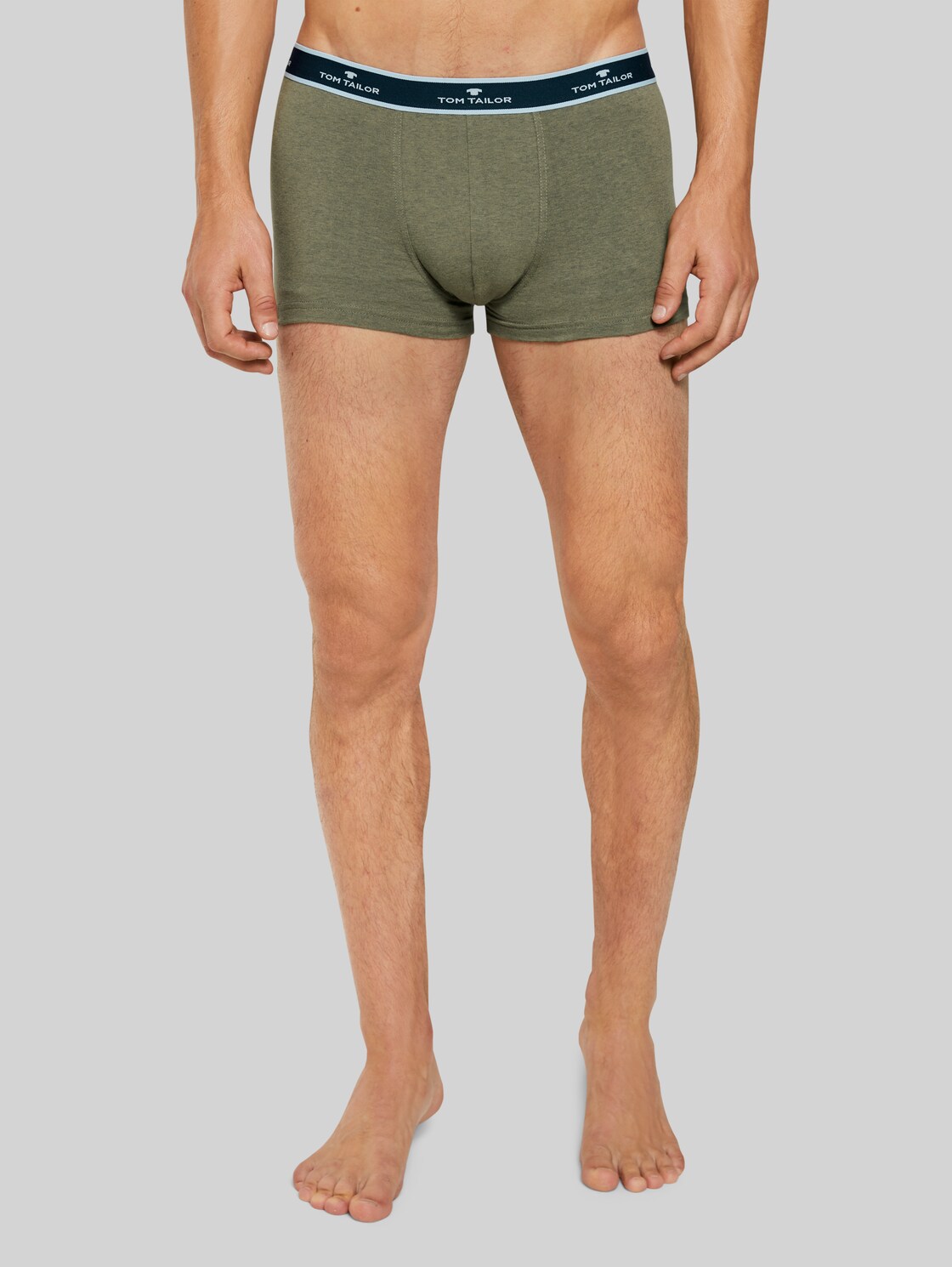 TOM TAILOR Hip-Pants im Doppelpack, Herren, green-medium melange, Größe: S/4