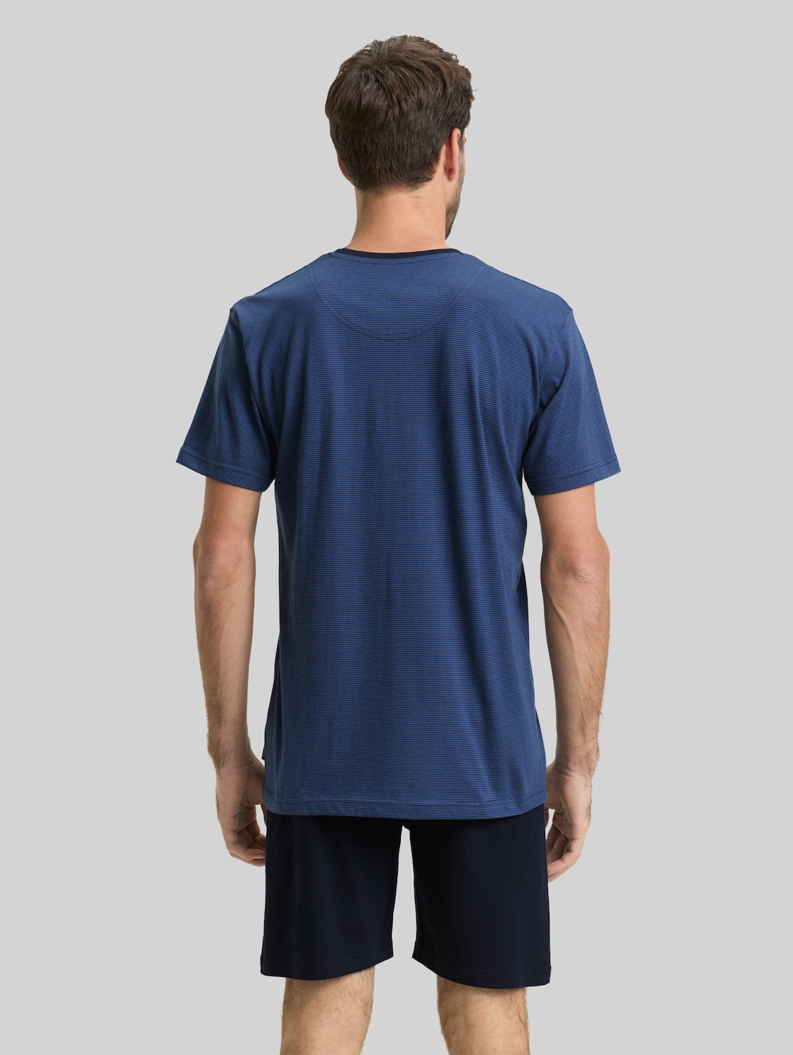  Tom Tailor Herren Pyjama-set Mit Streifenmuster, Blau, Gestreift, Gr. 48 