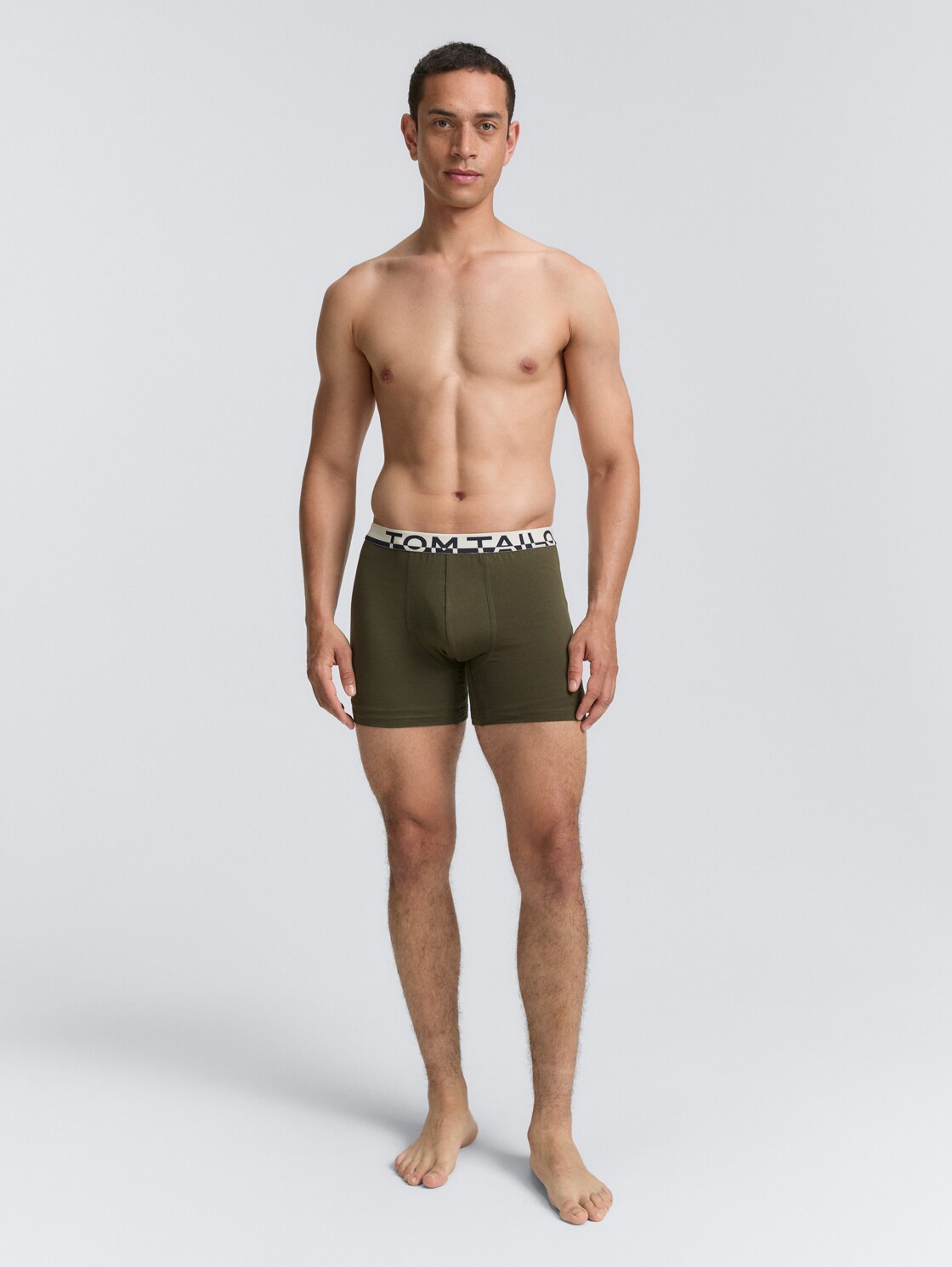 Thumbnail - TOM TAILOR Herren Kurze Boxershorts im 2er-Pack, grün, Uni, Gr. S/4